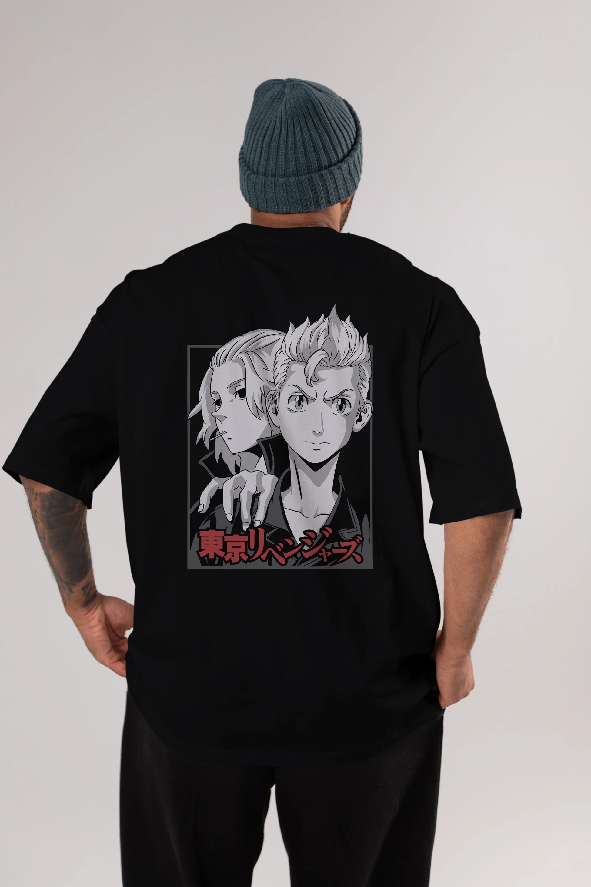TOKYO REVENGERS Anime Arka Baskılı Oversize t-shirt Erkek Kadın Unisex