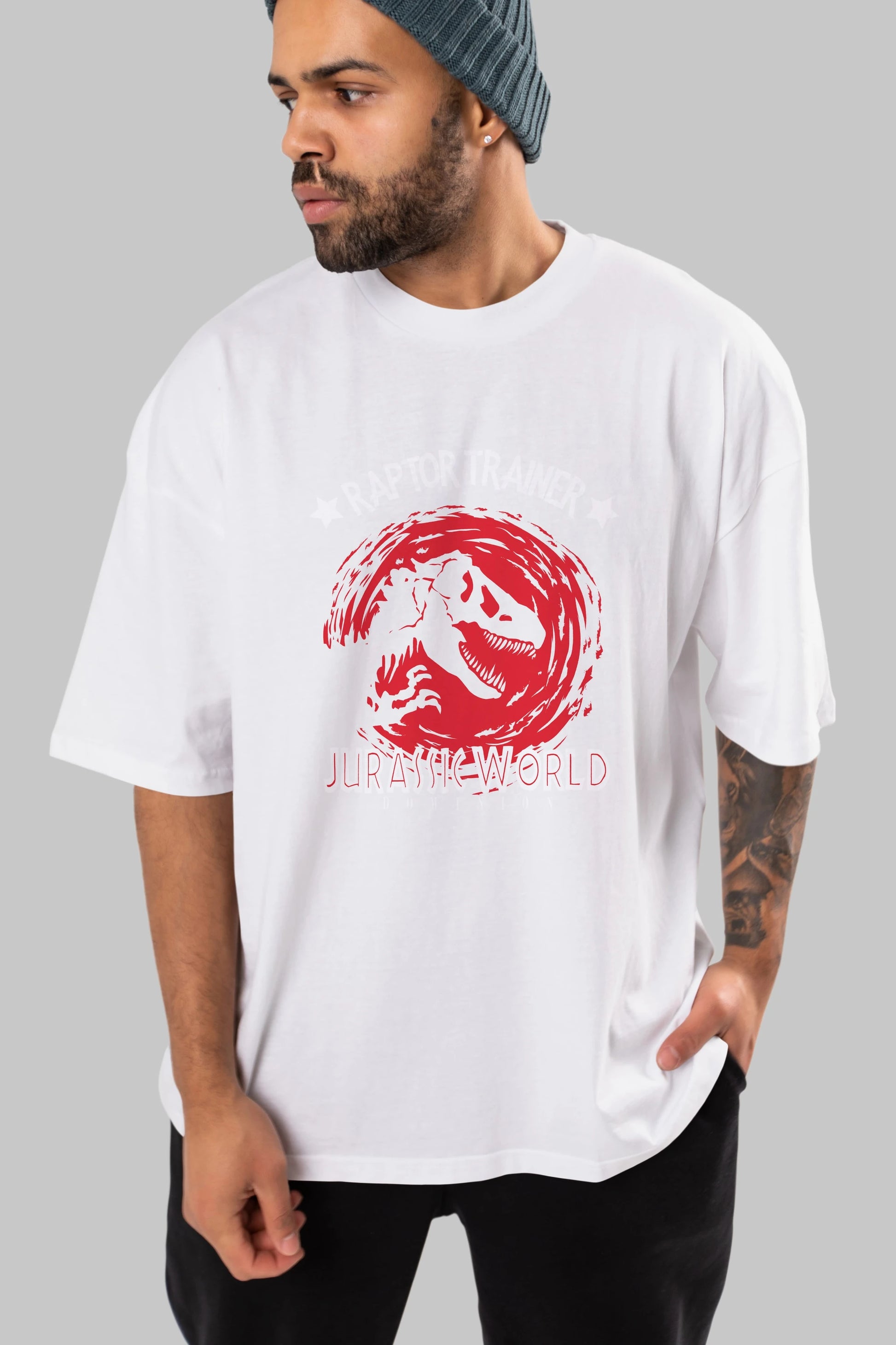 Jurassic Park (3) Ön Baskılı Oversize t-shirt Erkek Kadın Unisex %100 Pamuk Bisiklet Yaka tişort