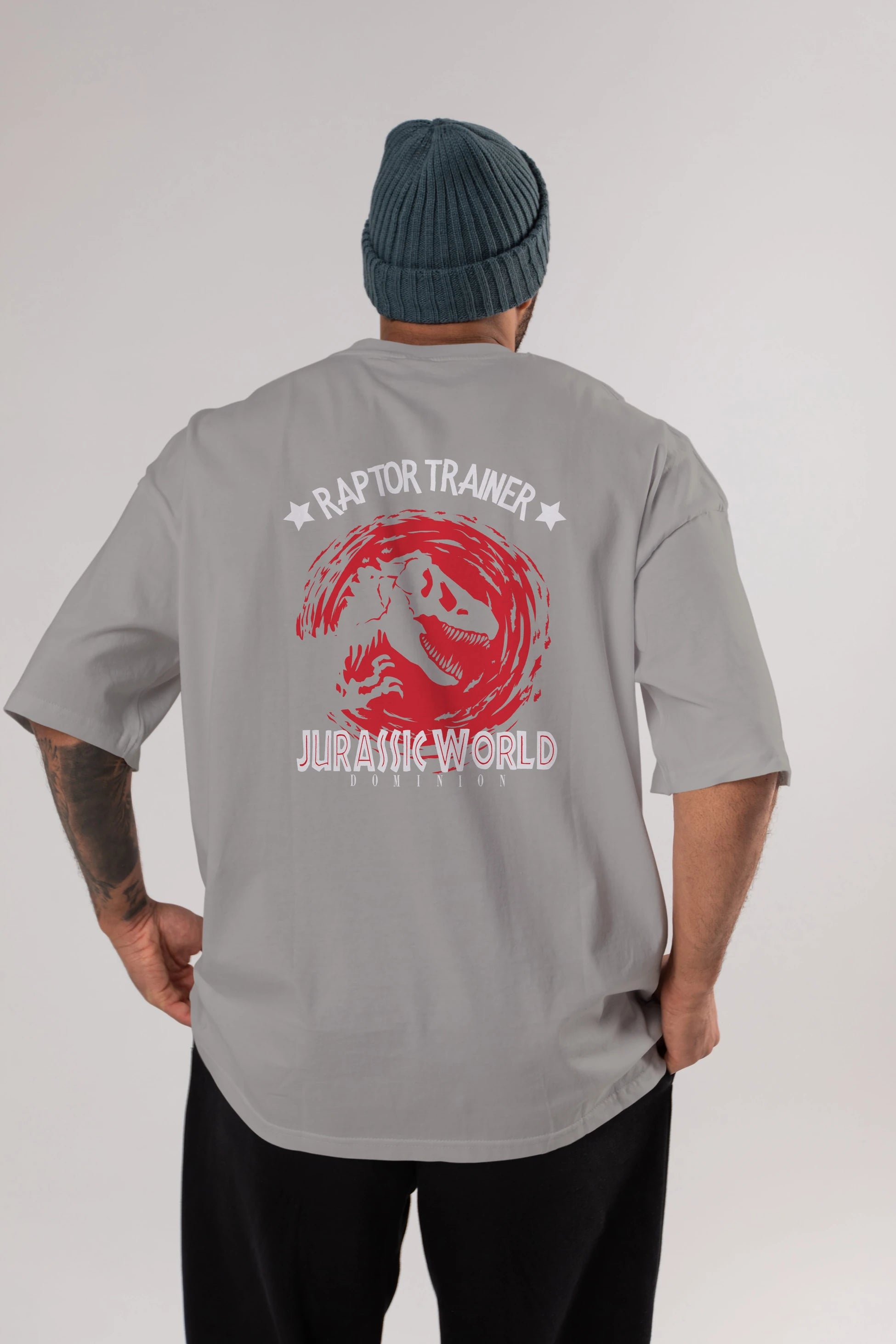 Jurassic Park (3) Arka Baskılı Oversize t-shirt Erkek Kadın Unisex %100 Pamuk Bisiklet Yaka tişort