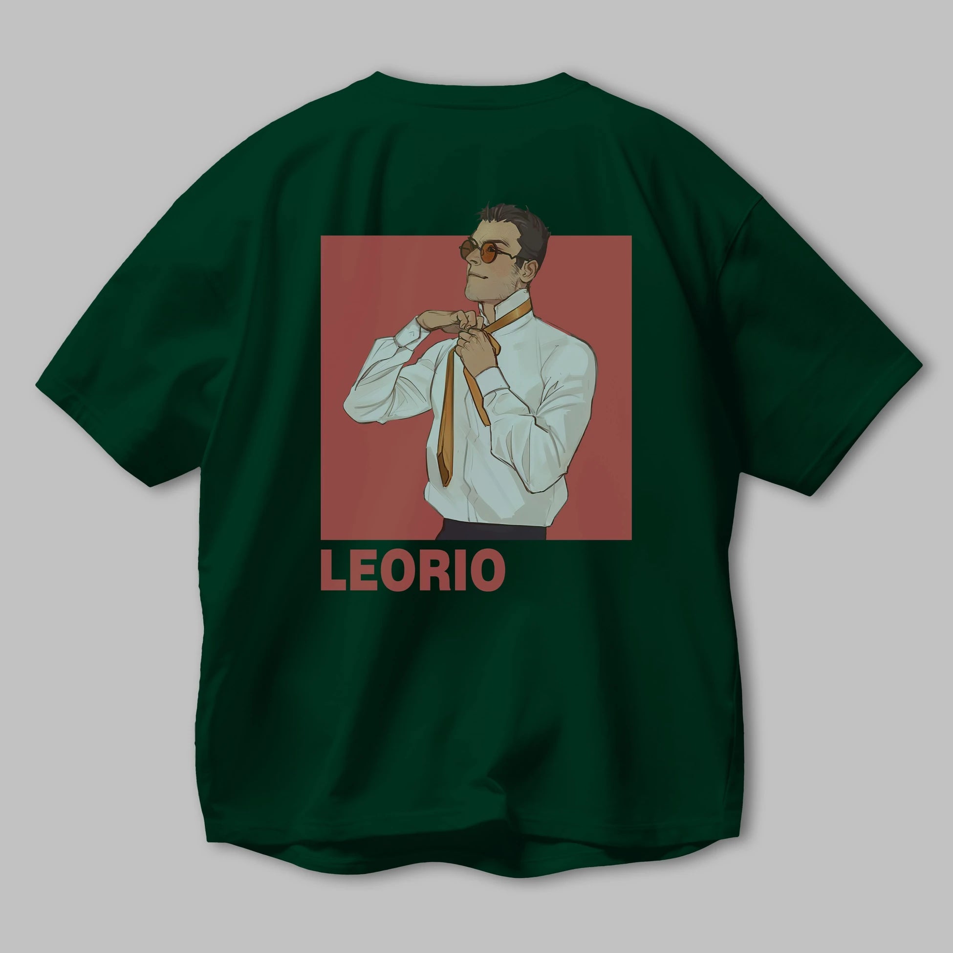 Leorio Paladiknight 5 Anime Arka Baskılı Oversize t-shirt Erkek Kadın Unisex