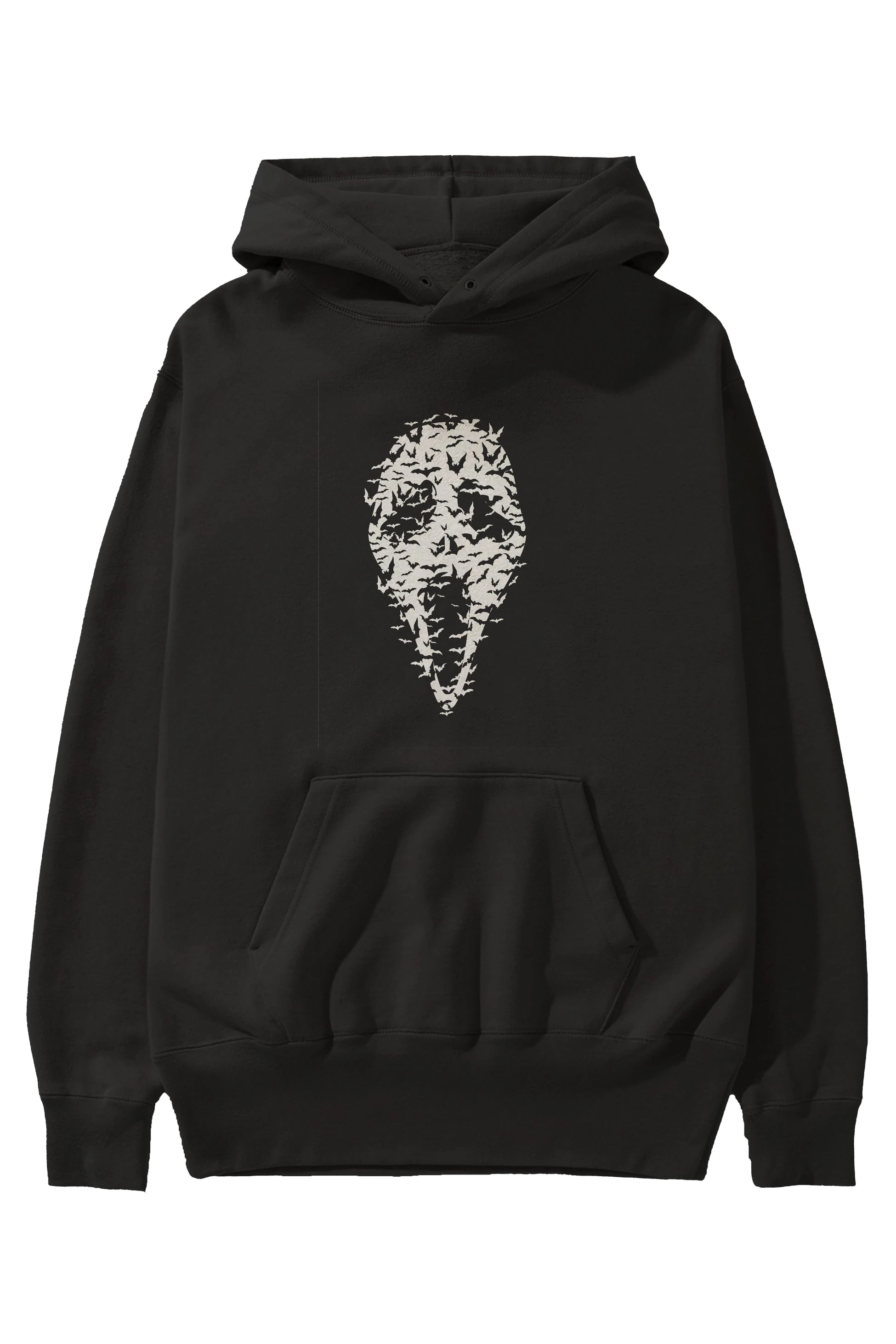 Ghost Face Bats Ön Baskılı Hoodie Oversize Kapüşonlu Sweatshirt Erkek Kadın Unisex