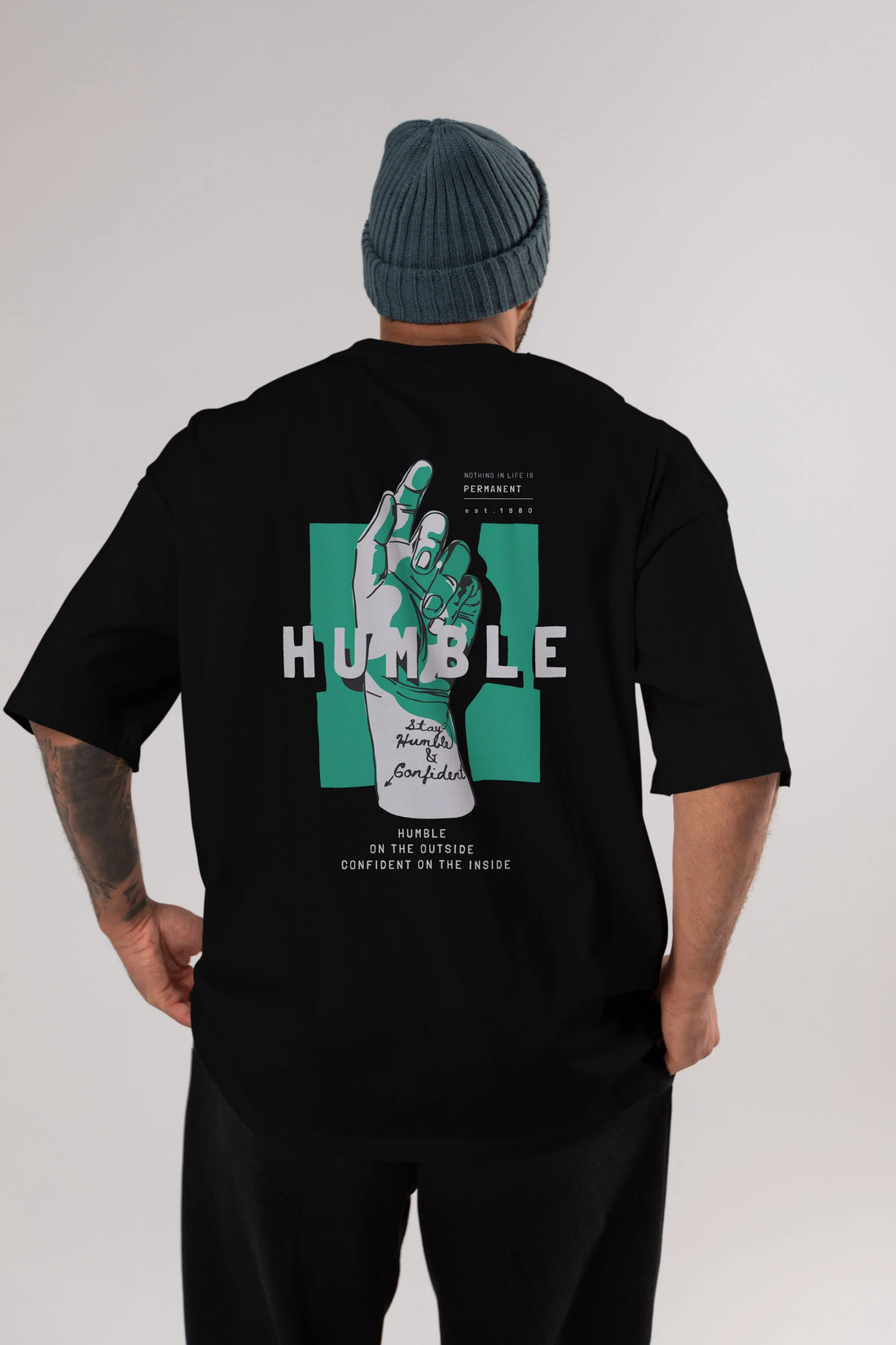 Humble Arka Baskılı Oversize t-shirt Erkek Kadın Unisex