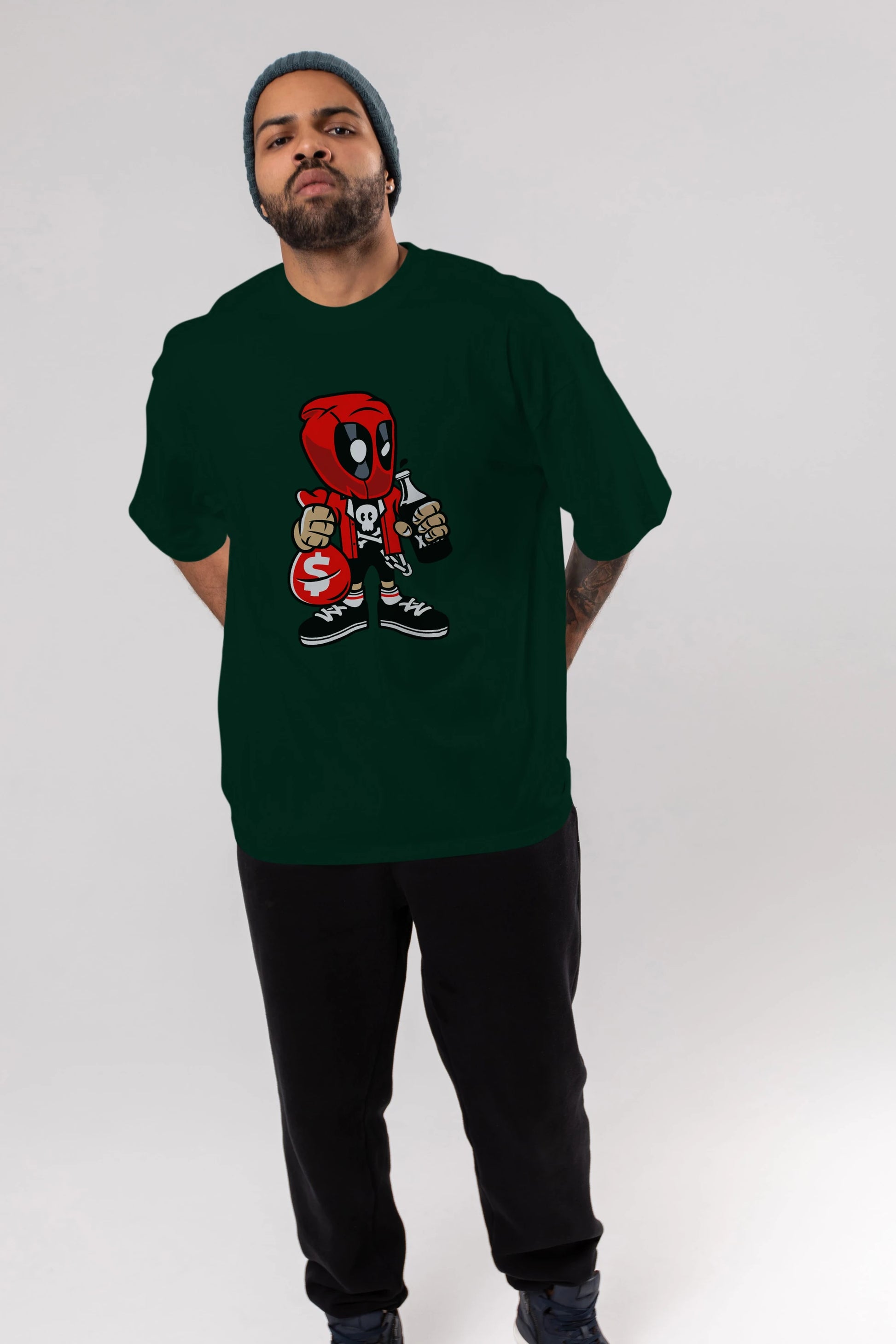 Deadpool (20) Ön Baskılı Oversize t-shirt Erkek Kadın Unisex %100 Pamuk Bisiklet Yaka tişort