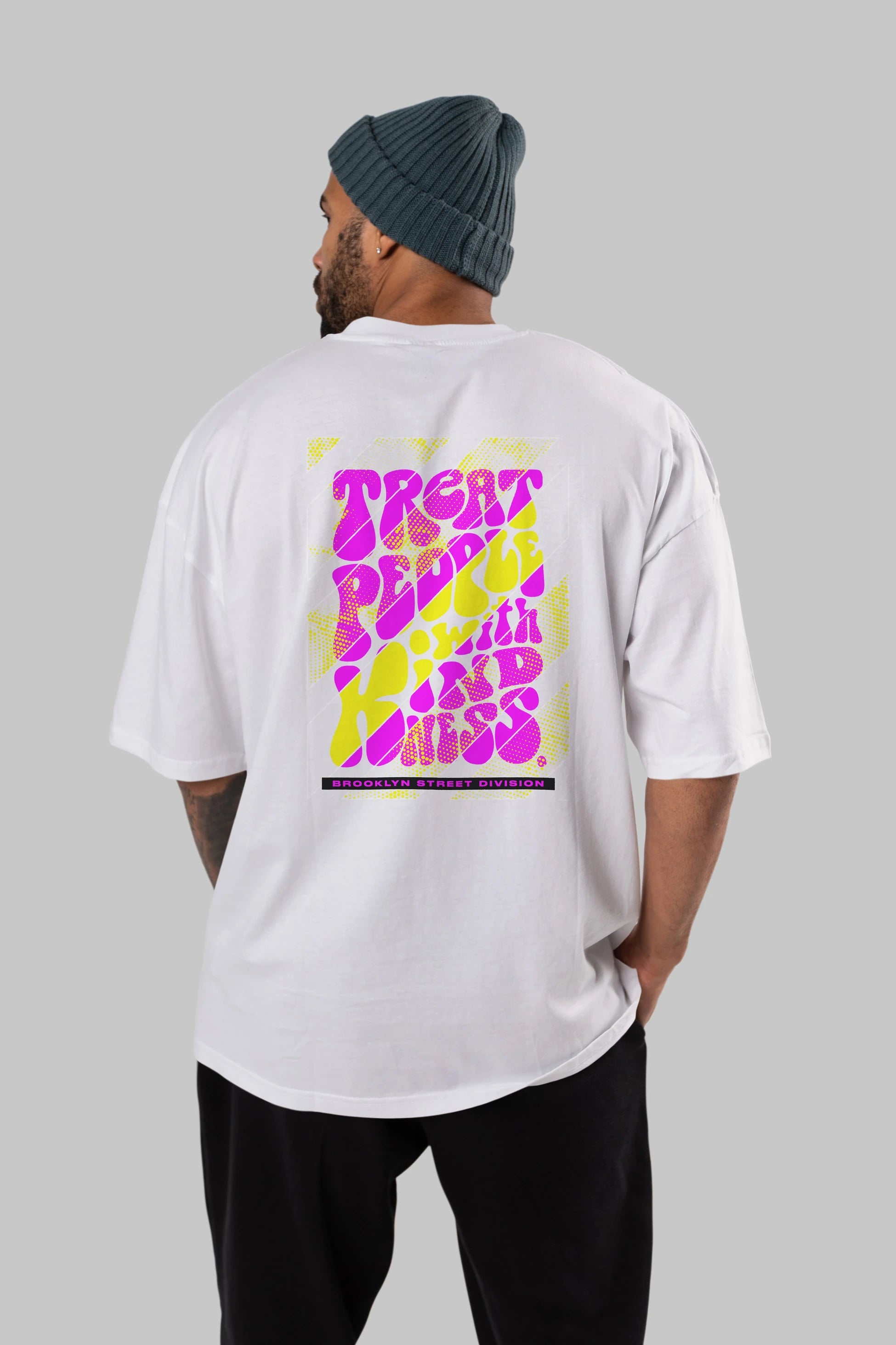 Treat People Arka Baskılı Oversize t-shirt Erkek Kadın Unisex