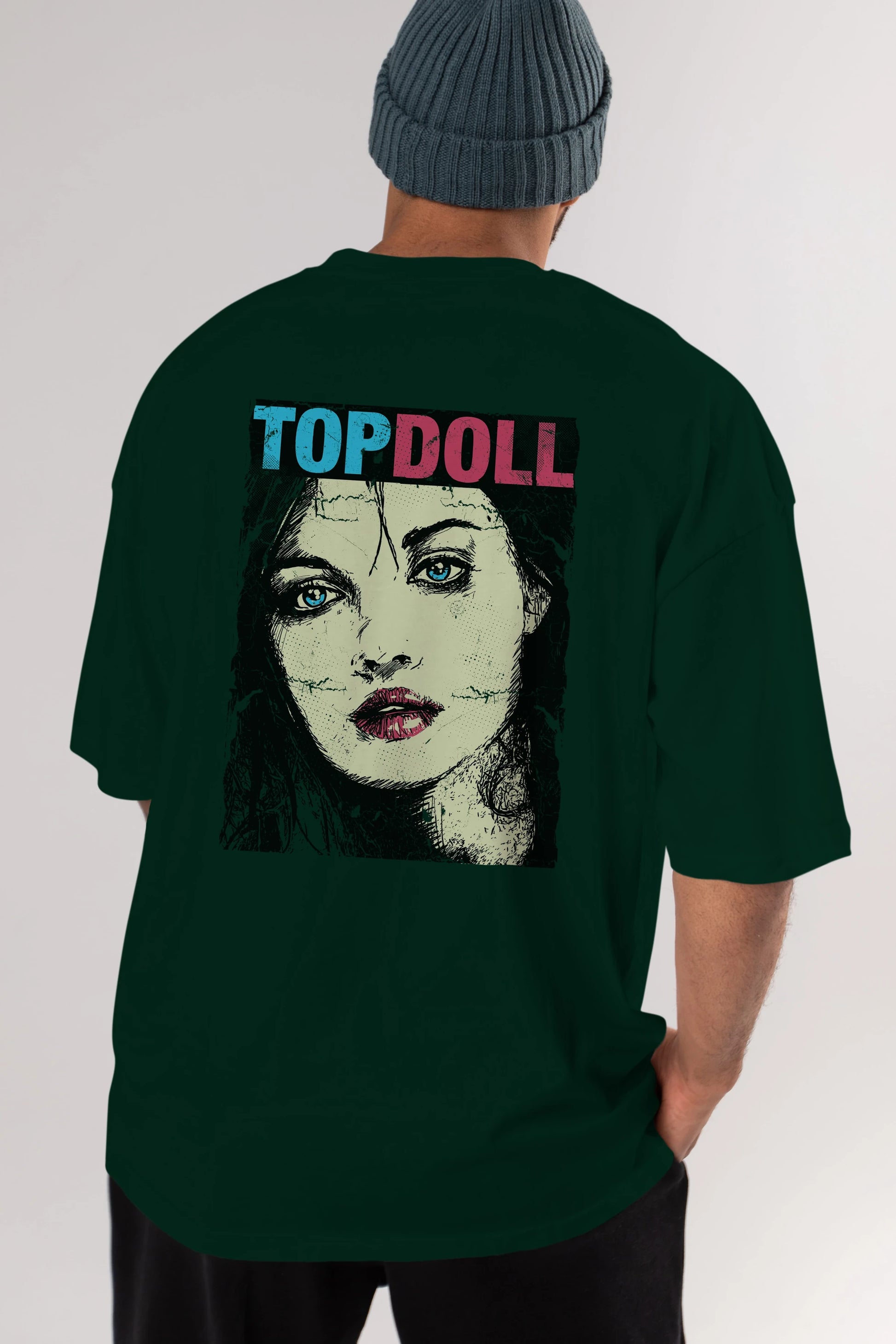 Topdoll Streetwear Arka Baskılı Oversize t-shirt Erkek Kadın Unisex