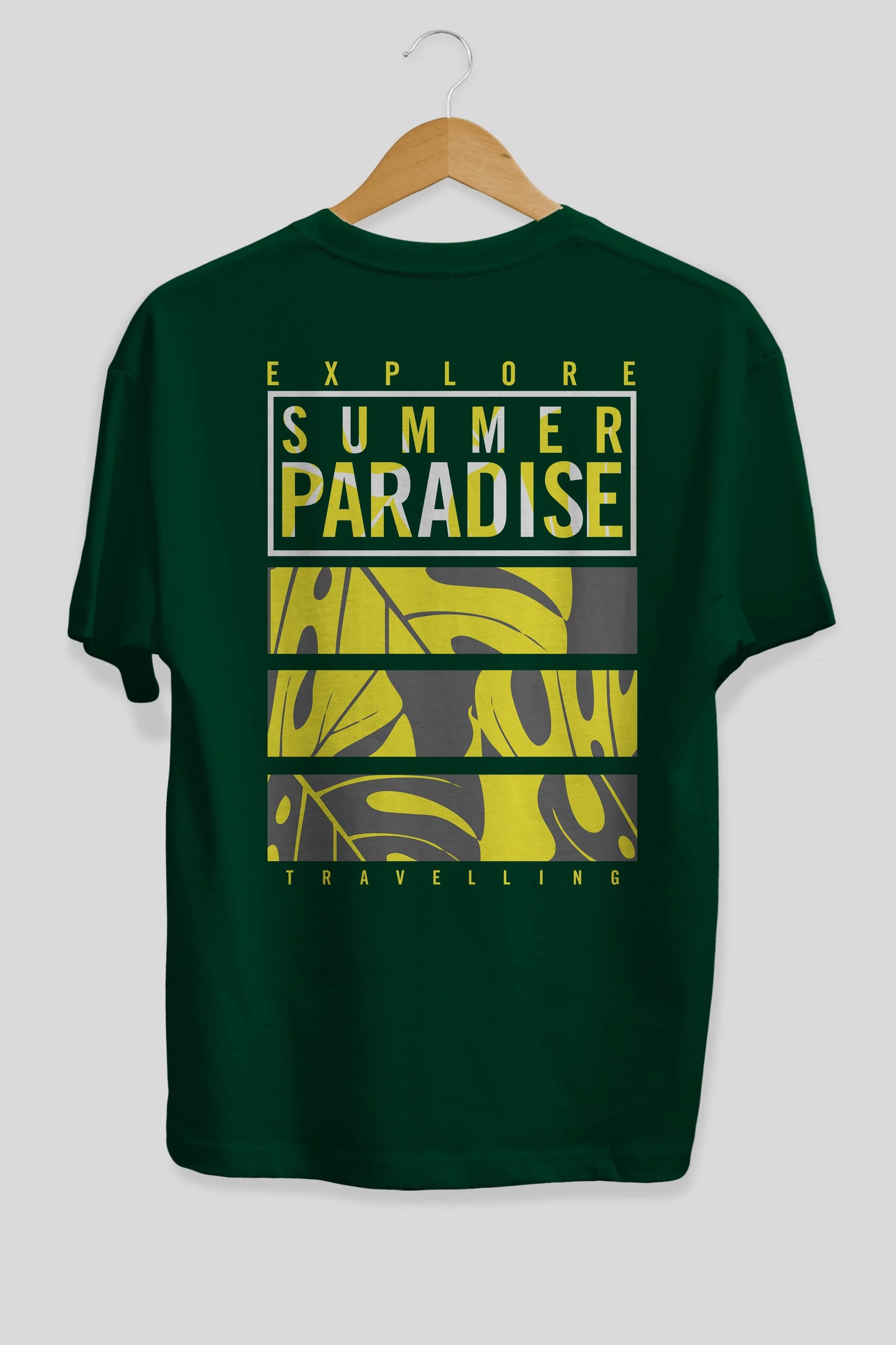 Summer Paradise Arka Baskılı Oversize t-shirt Erkek Kadın Unisex