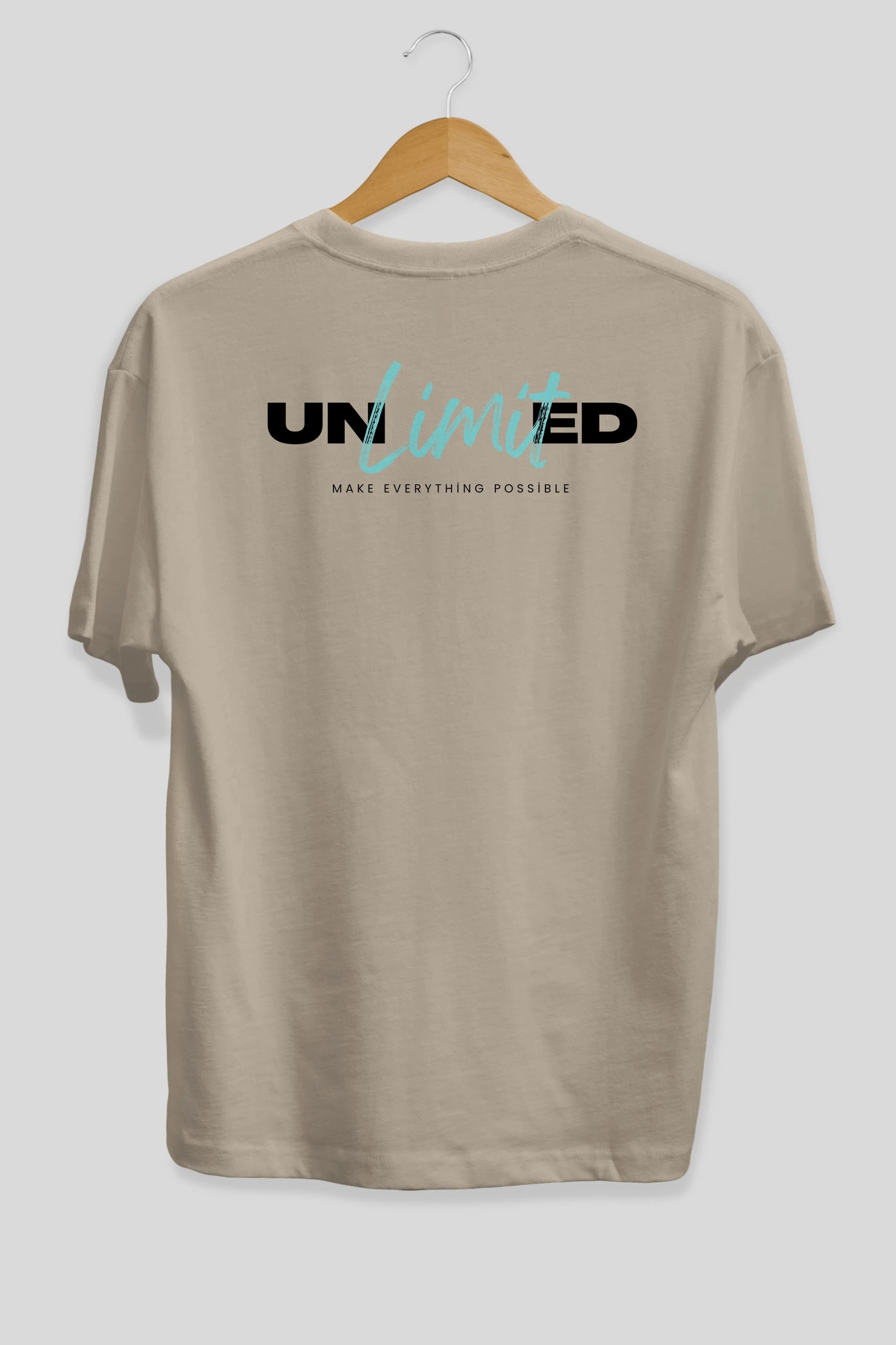 Unlimited Yazılı Arka Baskılı Oversize t-shirt Erkek Kadın Unisex