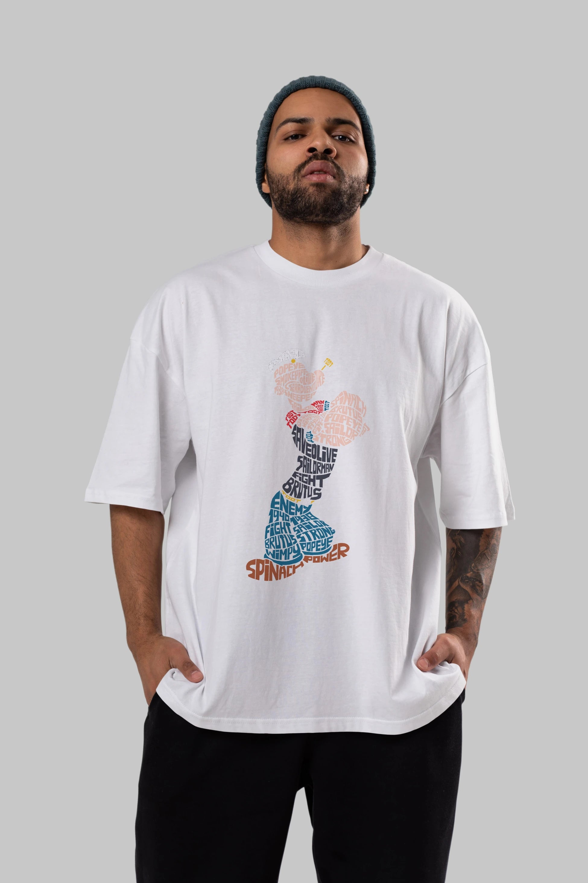 Sailorman Ön Baskılı Oversize t-shirt %100 pamuk Erkek Kadın Unisex