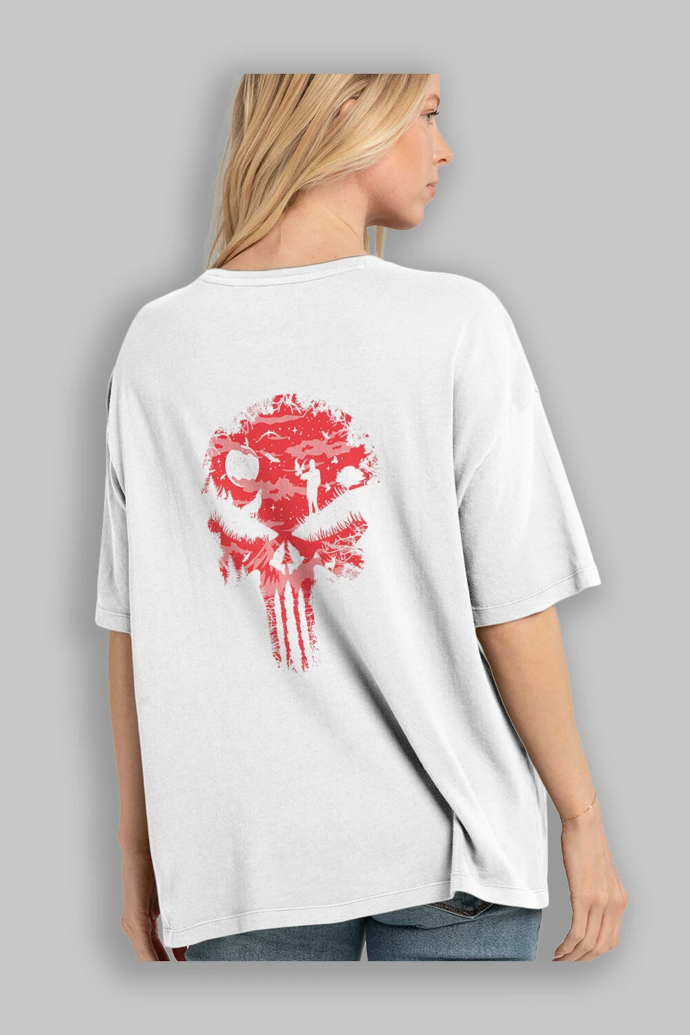 Stand And Bleed Arka Baskılı Oversize t-shirt %100 pamuk Erkek Kadın Unisex