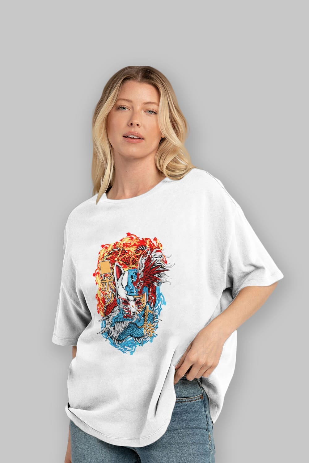 ONE PIECE (7) Anime Ön Baskılı Oversize t-shirt %100 pamuk Erkek Kadın Unisex
