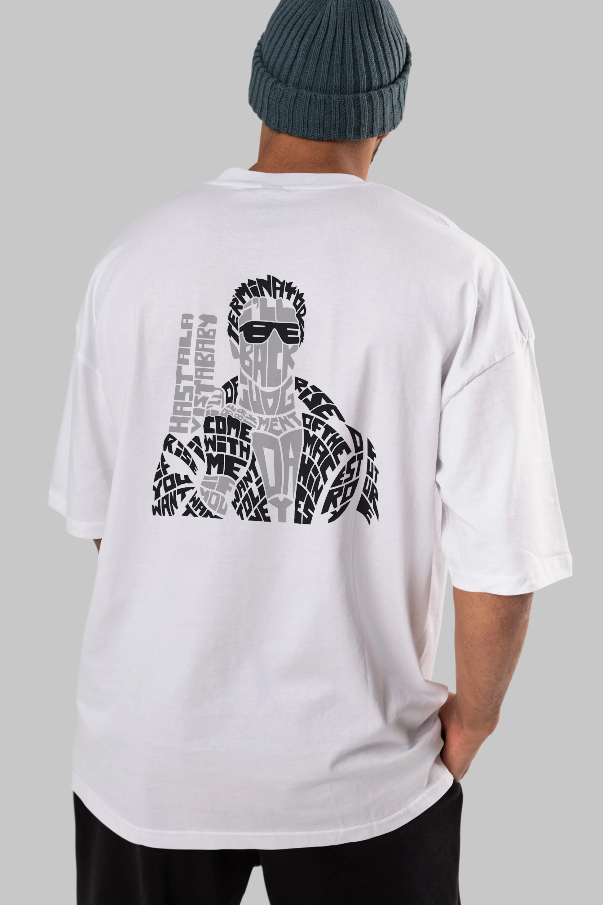 I_ll Be Back Arka Baskılı Oversize t-shirt %100 pamuk Erkek Kadın Unisex