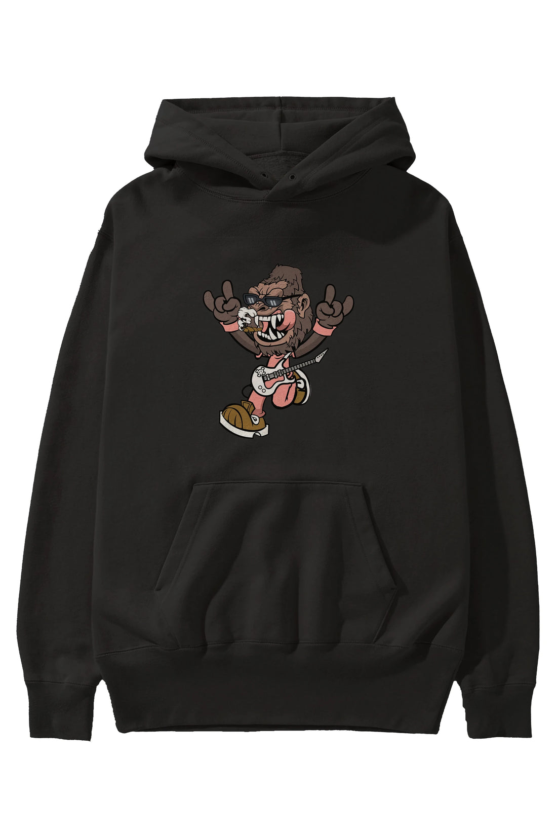 Gorilla Metal Ön Baskılı Hoodie Oversize Kapüşonlu Sweatshirt Erkek Kadın Unisex