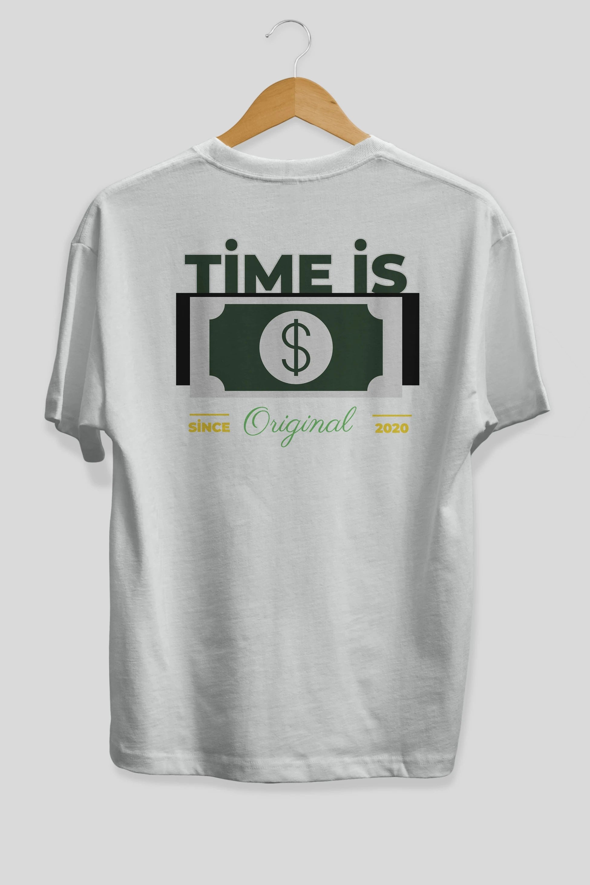 Time is Original Arka Baskılı Oversize t-shirt Erkek Kadın Unisex