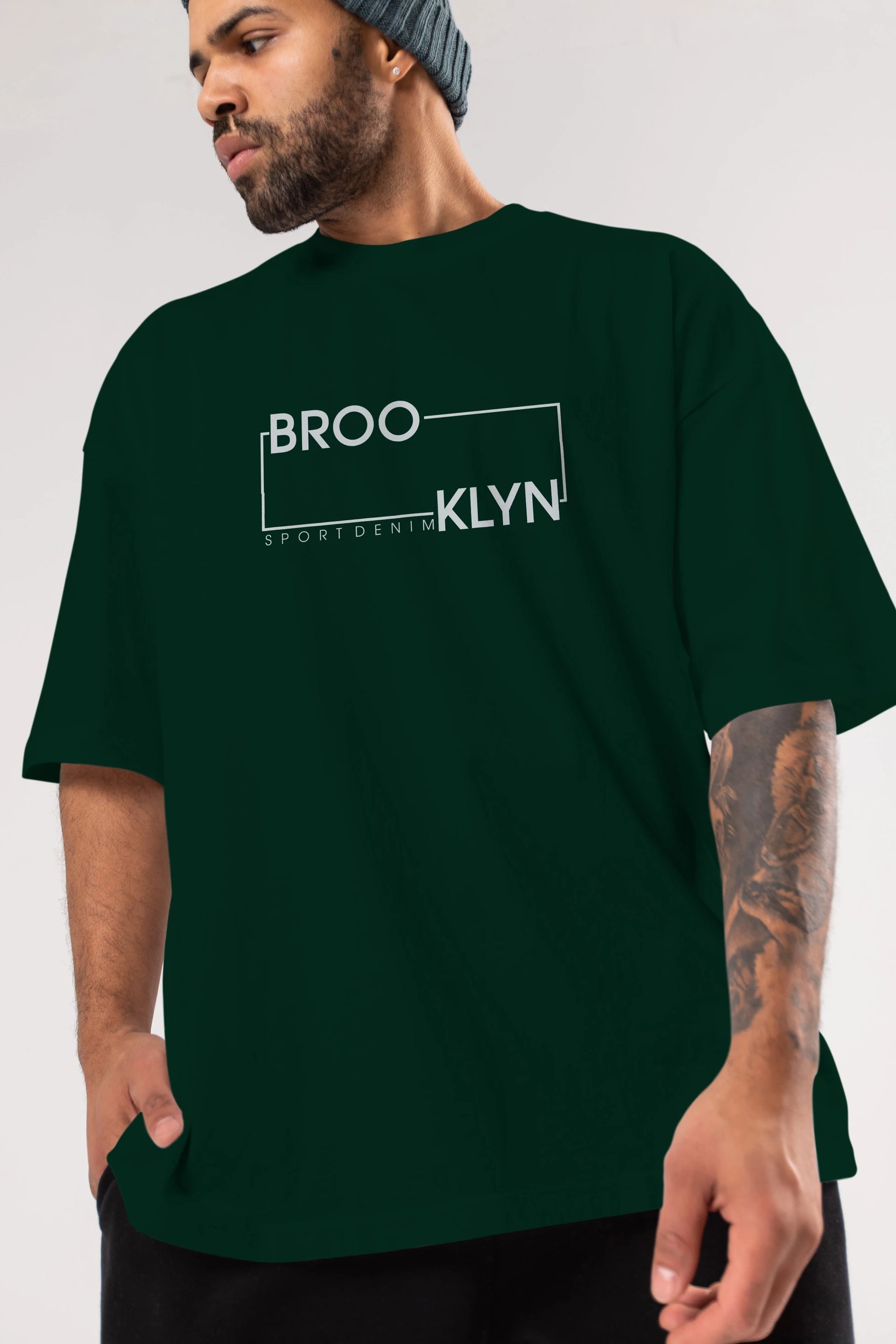 Brooklyn Sport Ön Baskılı Oversize t-shirt Erkek Kadın Unisex