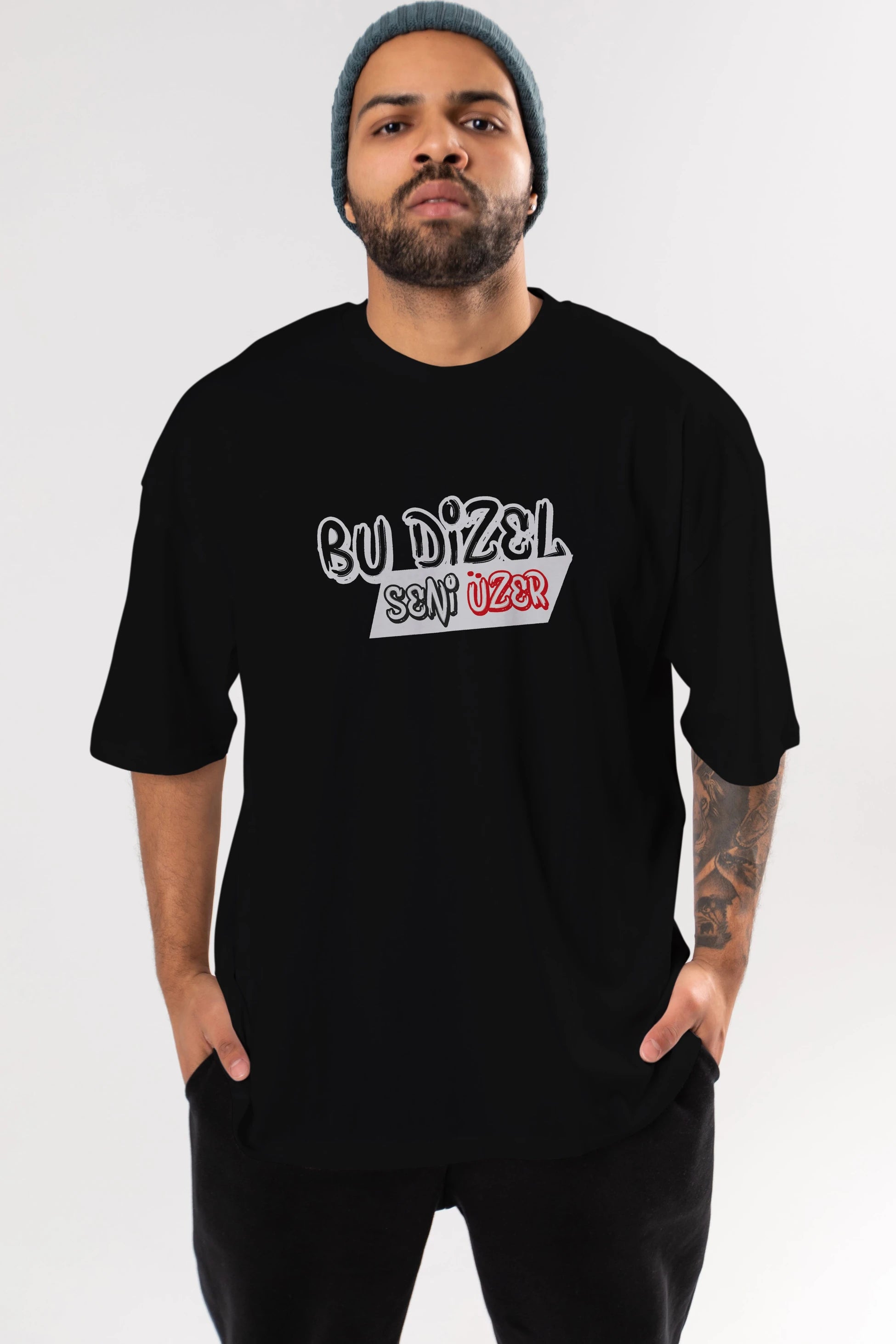 Bu Dizel Seni Üzer Ön Baskılı Oversize t-shirt %100 pamuk Erkek Kadın Unisex
