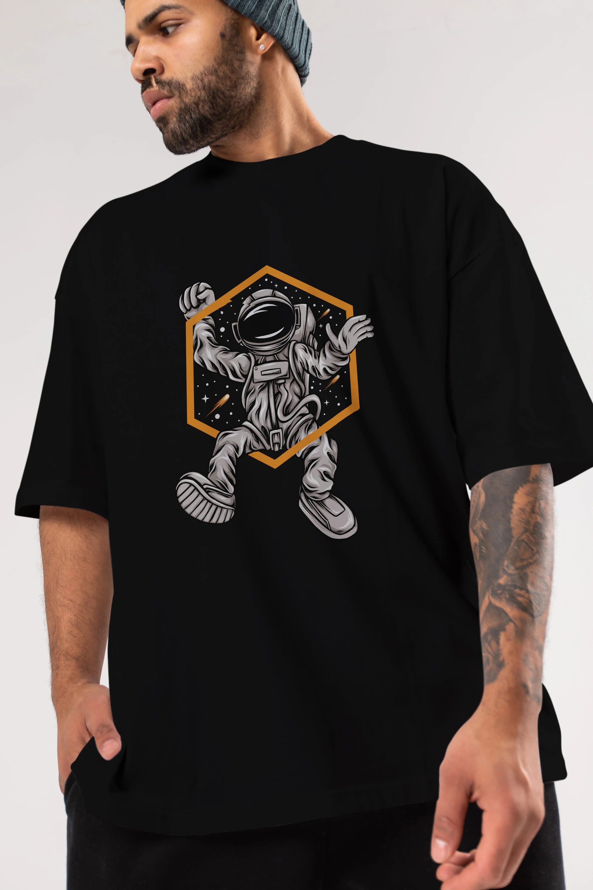 Astrofun Ön Baskılı Oversize t-shirt Erkek Kadın Unisex