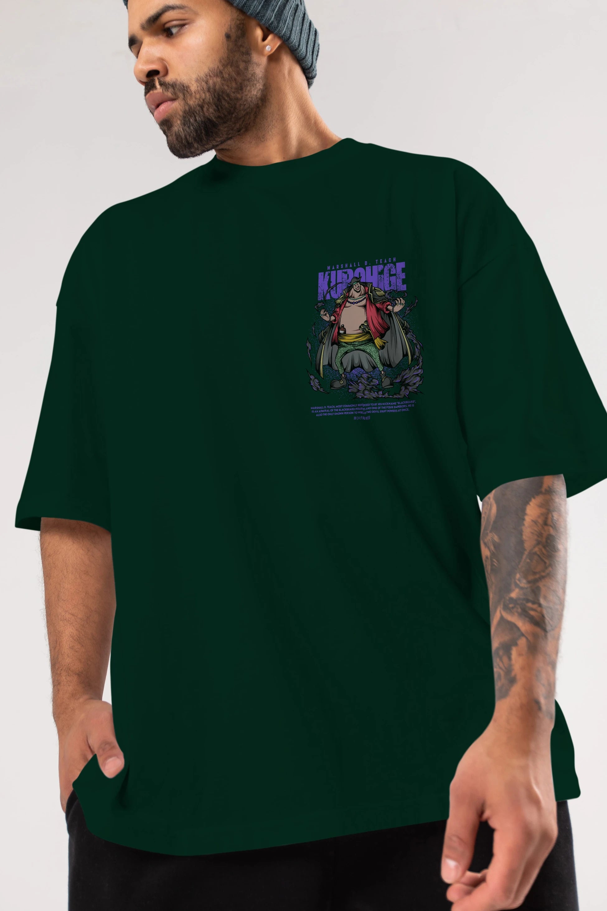 Marshall D. Teach Ön Sol Baskılı Oversize t-shirt Erkek Kadın Unisex %100 Pamuk Bisiklet Yaka tişort