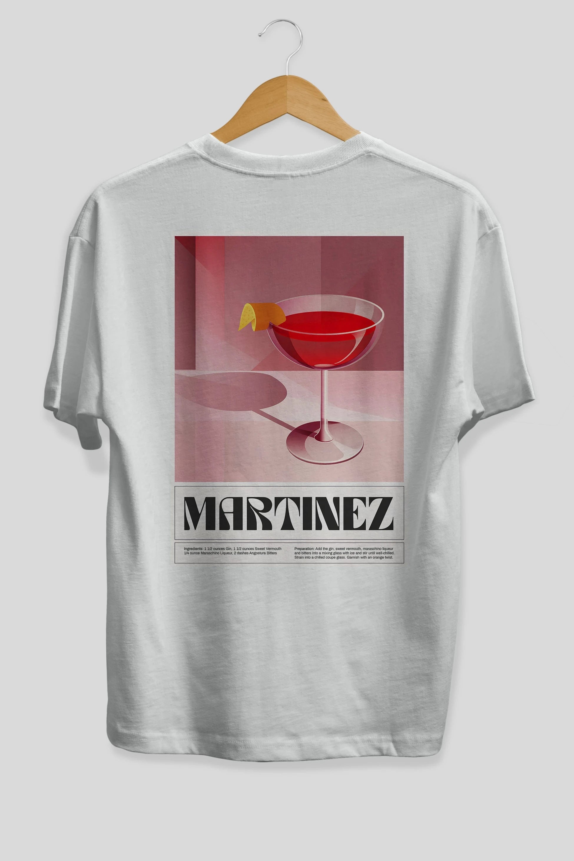Martinez Arka Baskılı Oversize t-shirt Erkek Kadın Unisex %100 Pamuk Bisiklet Yaka tişort