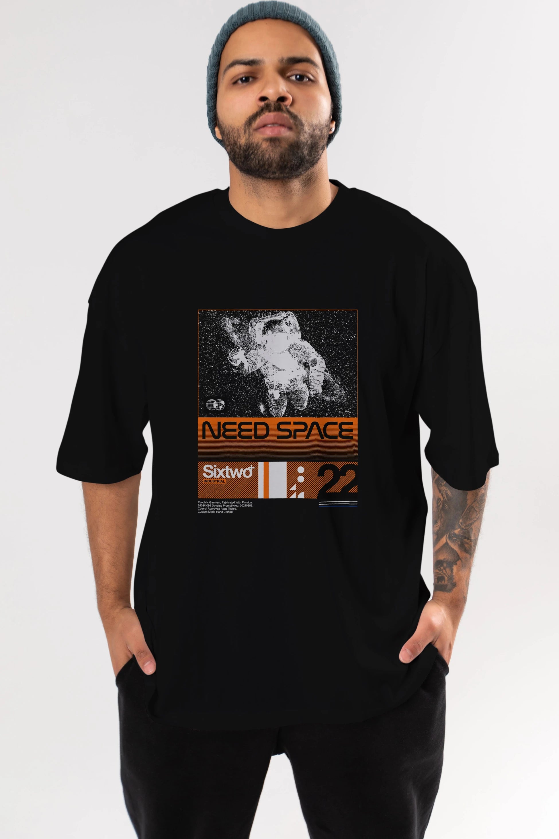 Need Space Ön Baskılı Oversize t-shirt Erkek Kadın Unisex