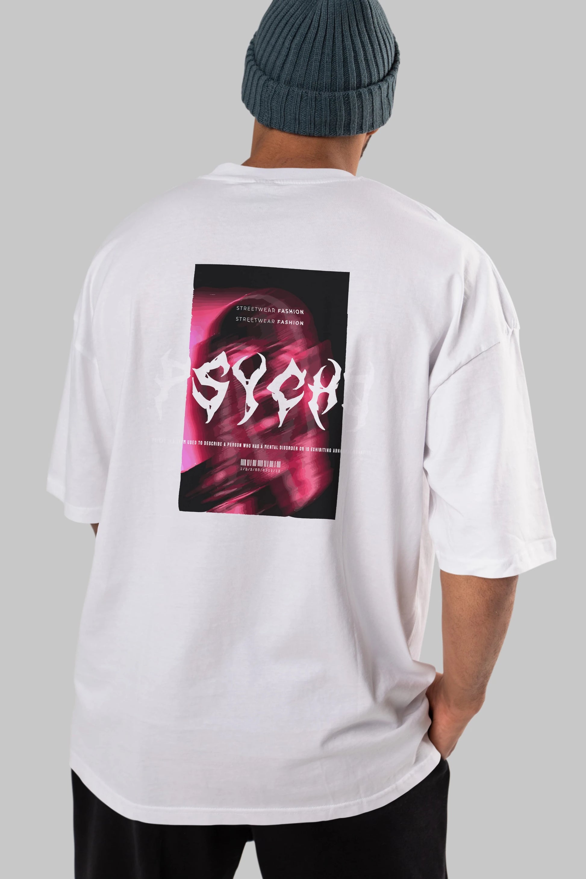 Psycho Streetwear Arka Baskılı Oversize t-shirt Erkek Kadın Unisex