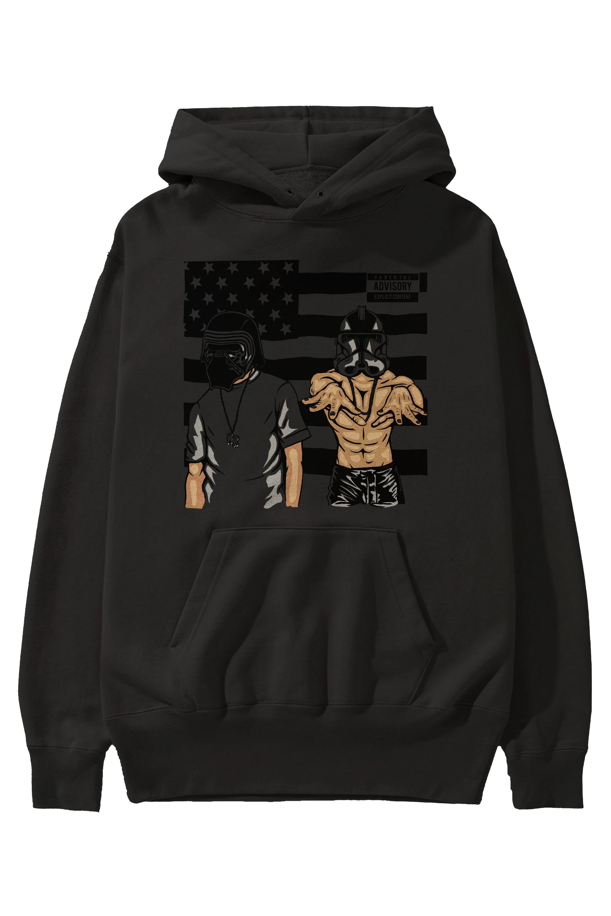 Darkonia Ön Baskılı Hoodie Oversize Kapüşonlu Sweatshirt Erkek Kadın Unisex