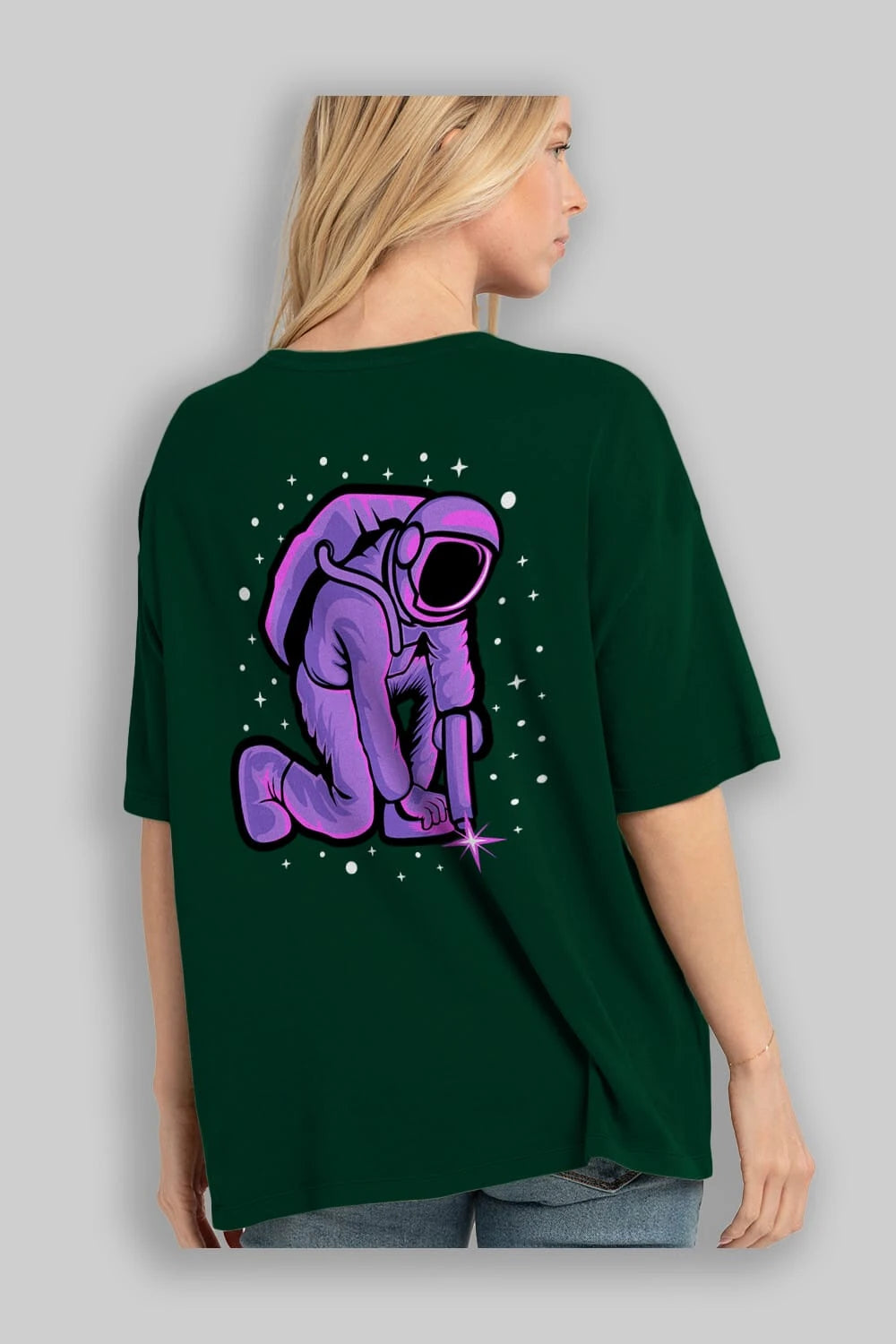 Welding in Space Arka Baskılı Oversize t-shirt Erkek Kadın Unisex