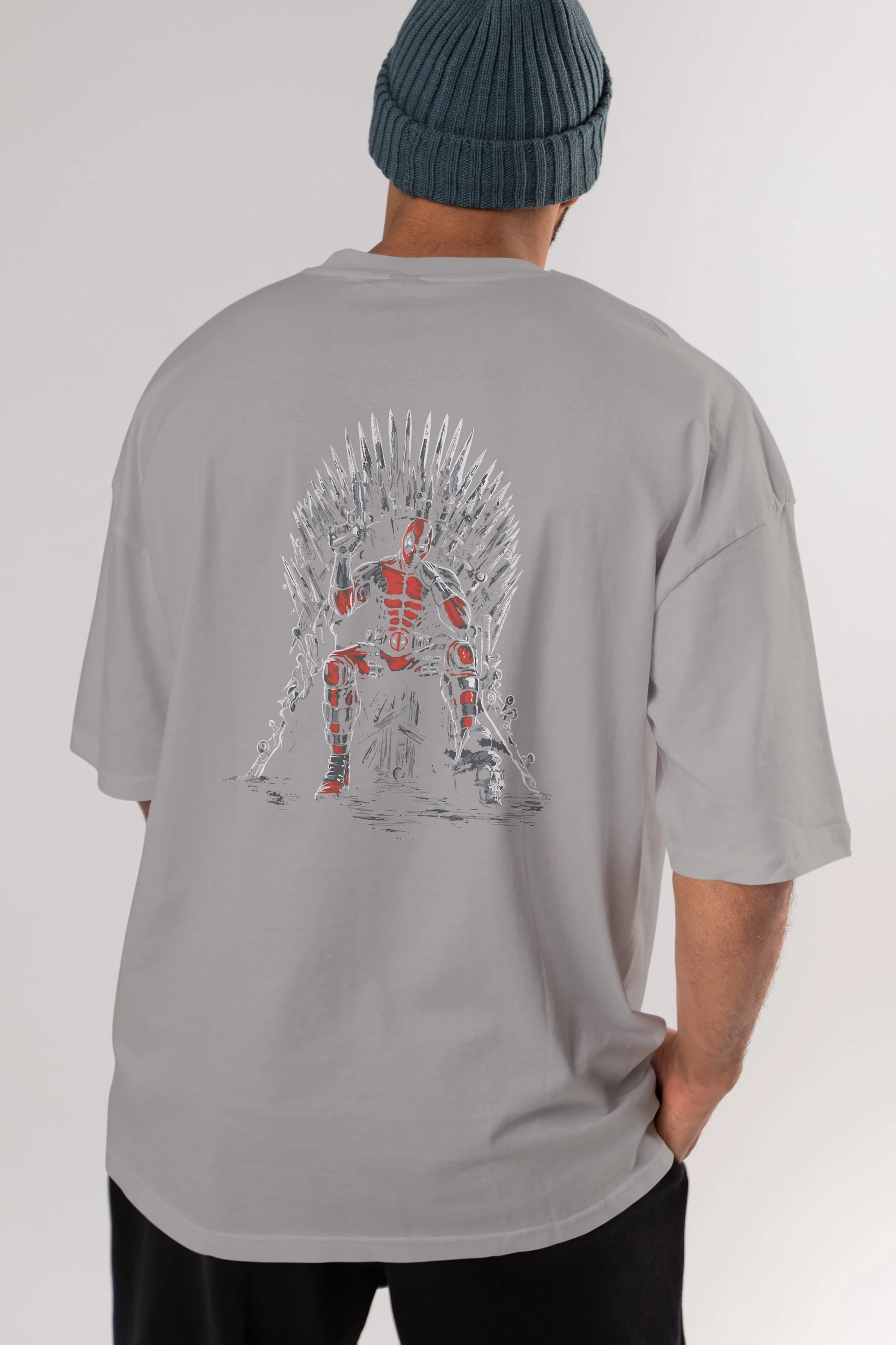 Deadpool (6) Arka Baskılı Oversize t-shirt Erkek Kadın Unisex %100 Pamuk Bisiklet Yaka tişort