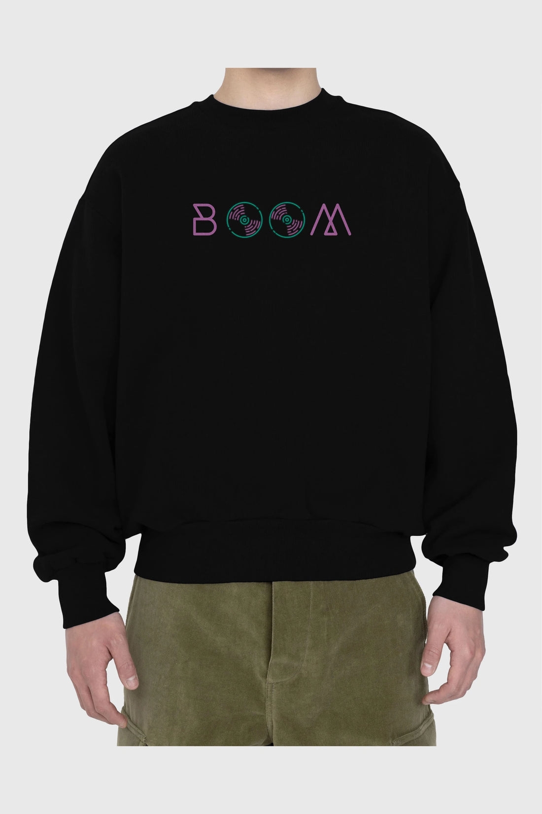 Boom 2 Ön Baskılı Oversize Sweatshirt Erkek Kadın Unisex