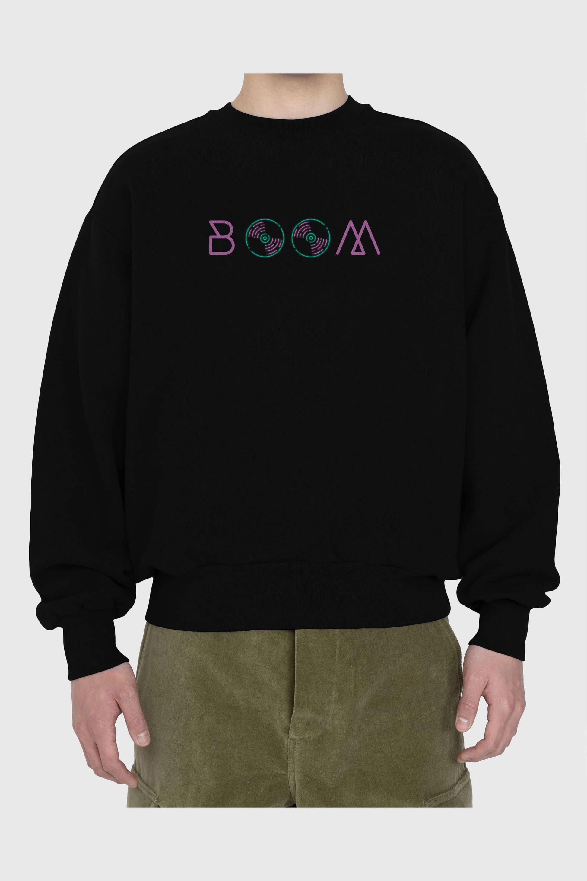 Boom 2 Ön Baskılı Oversize Sweatshirt Erkek Kadın Unisex