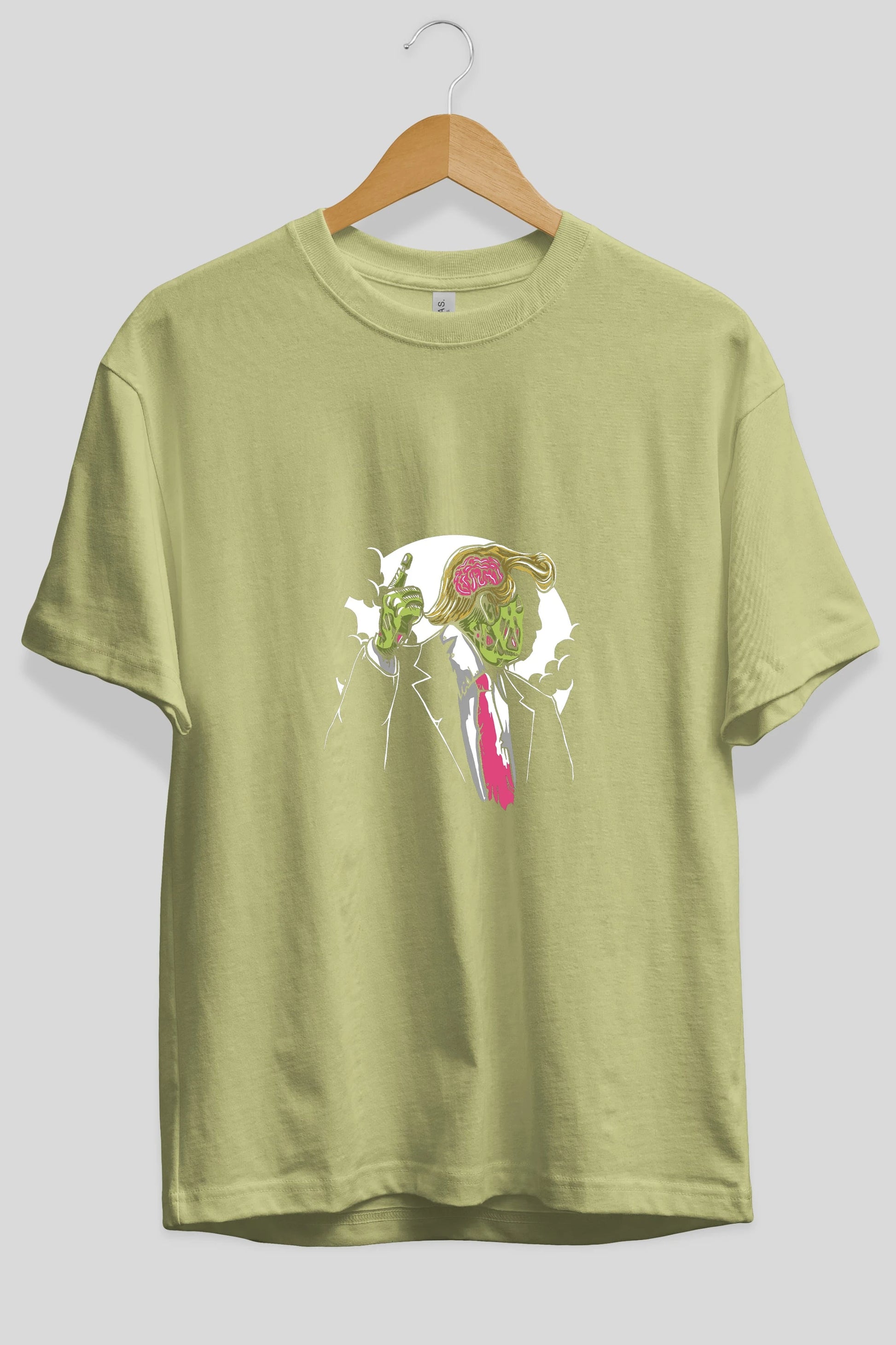 Make Zombie Great Again Ön Baskılı Oversize t-shirt Erkek Kadın Unisex %100 Pamuk tişort