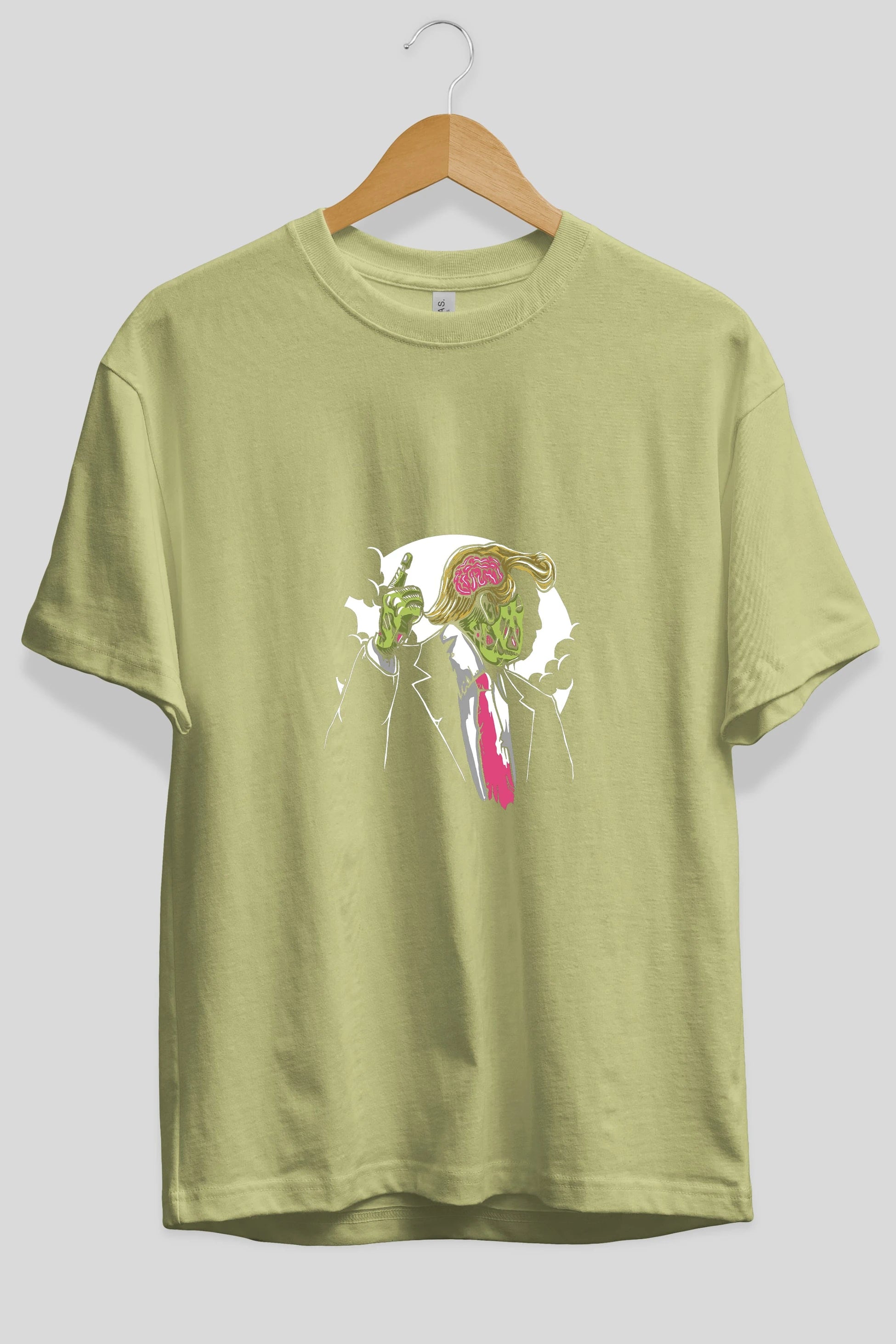 Make Zombie Great Again Ön Baskılı Oversize t-shirt Erkek Kadın Unisex %100 Pamuk tişort