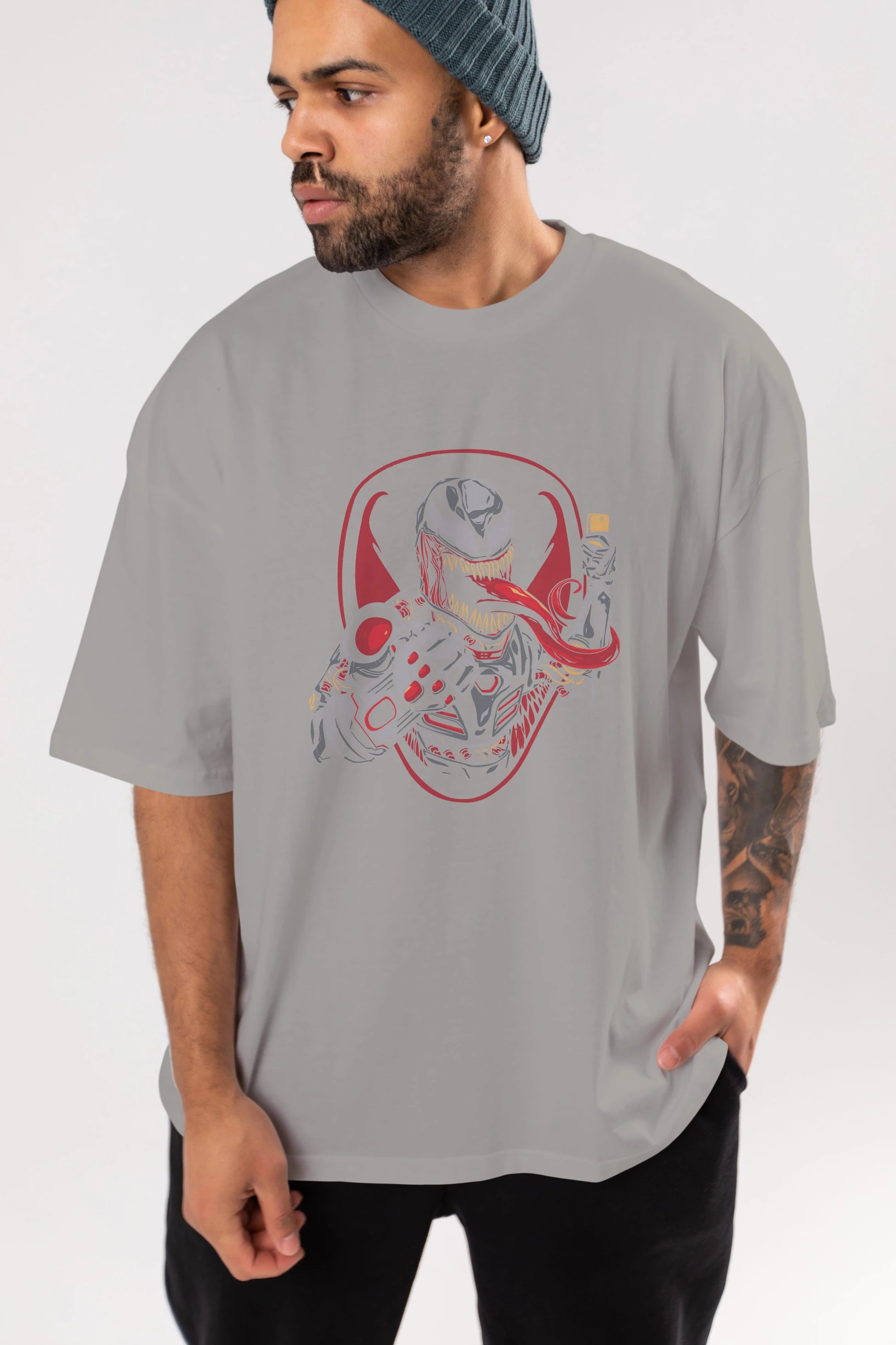 Venom (17) Ön Baskılı Oversize t-shirt Erkek Kadın Unisex %100 Pamuk Bisiklet Yaka tişort