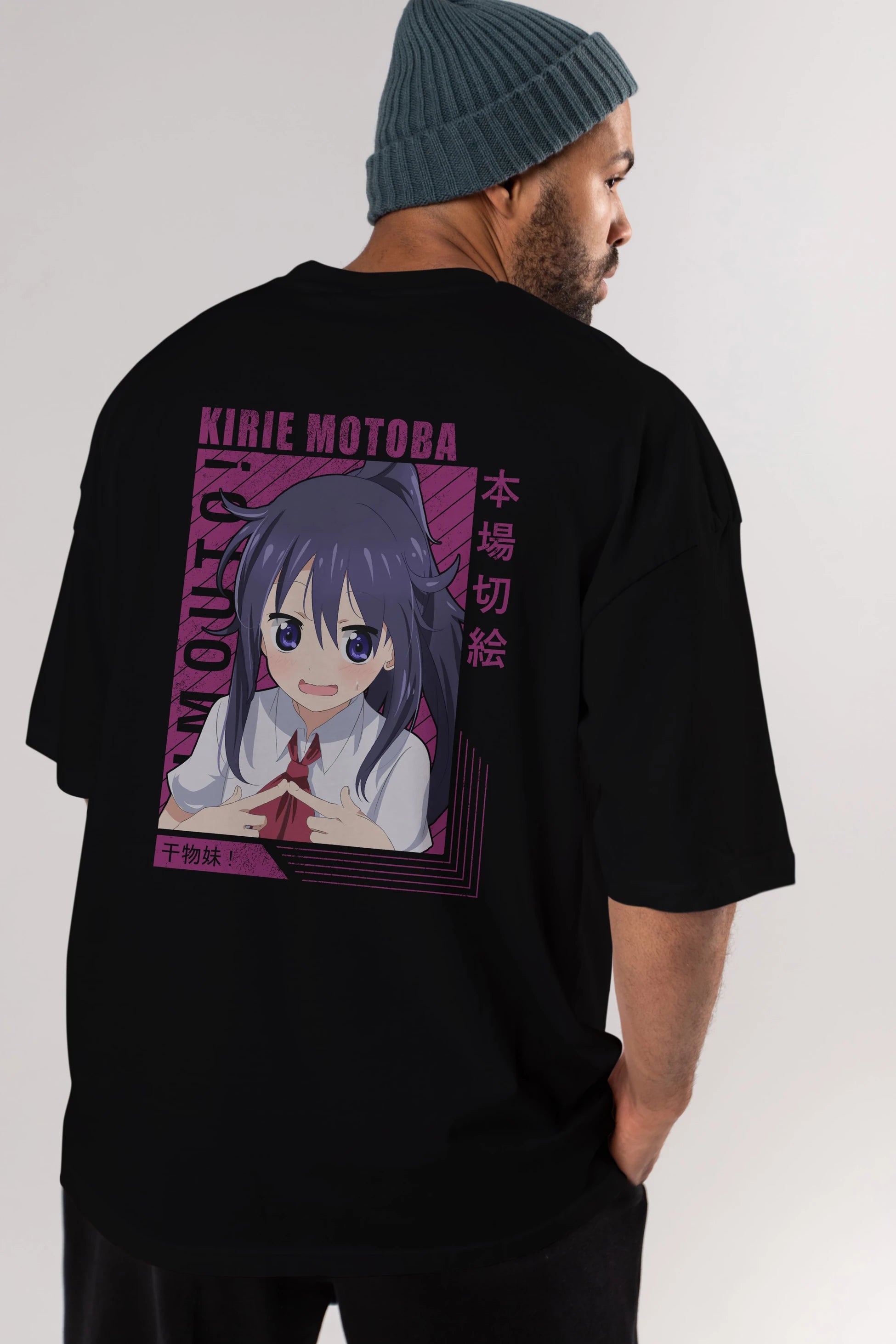 Kirie Motoba 4 Anime Arka Baskılı Oversize t-shirt Erkek Kadın Unisex