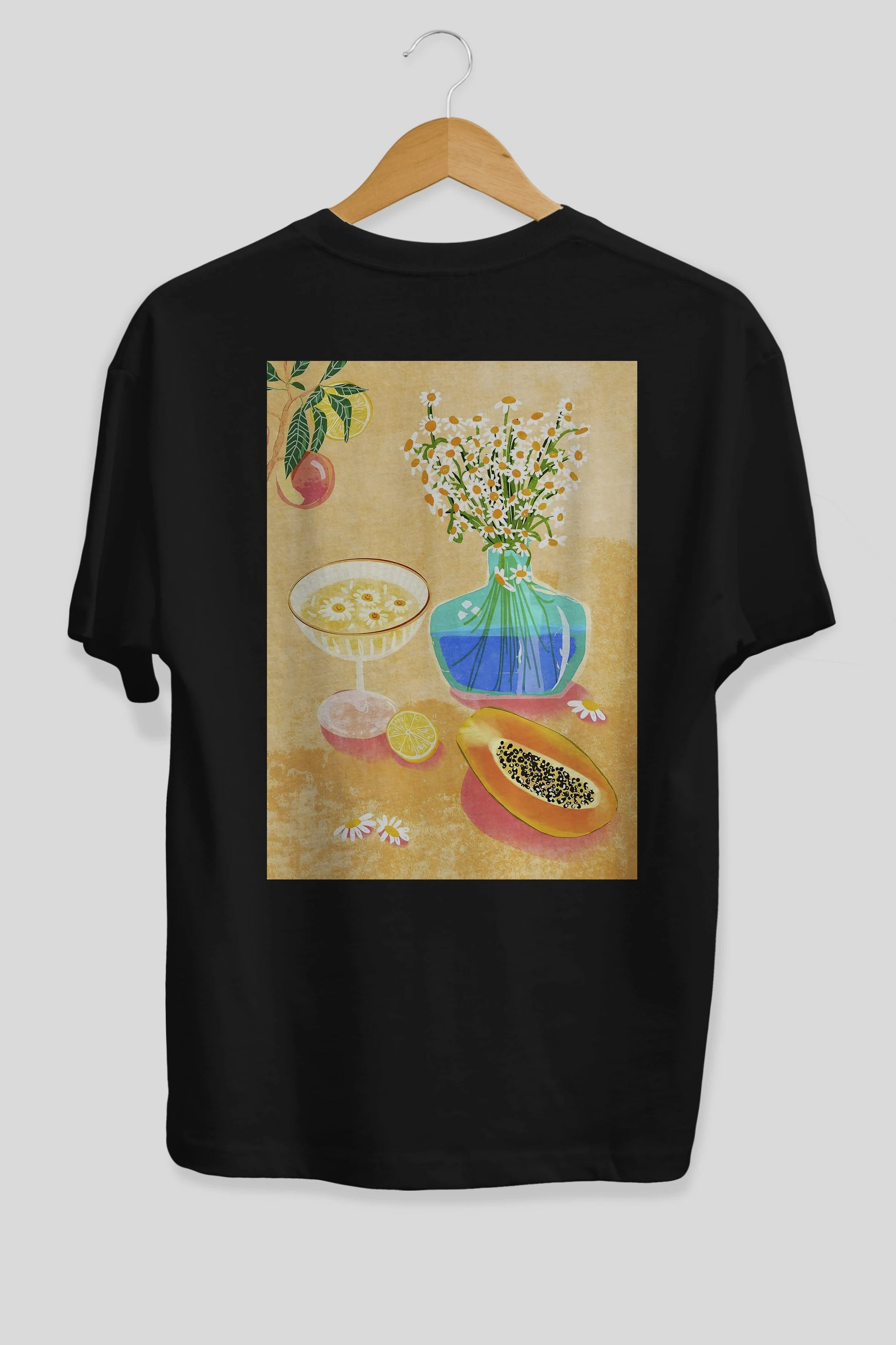 Cheers 2 Arka Baskılı Oversize t-shirt Erkek Kadın Unisex %100 Pamuk Bisiklet Yaka tişort