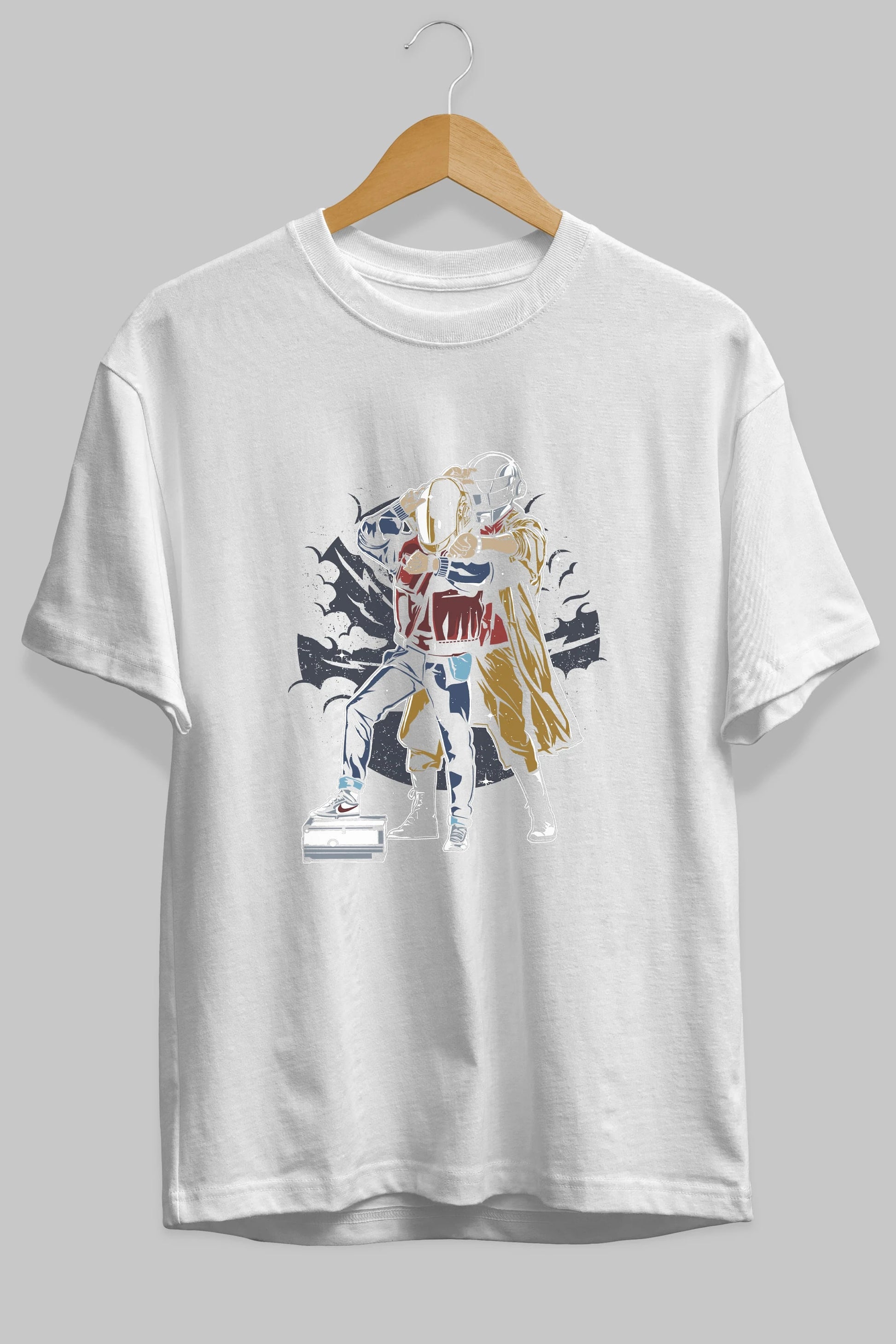 Back To The Beat Ön Baskılı Oversize t-shirt Erkek Kadın Unisex %100 Pamuk tişort
