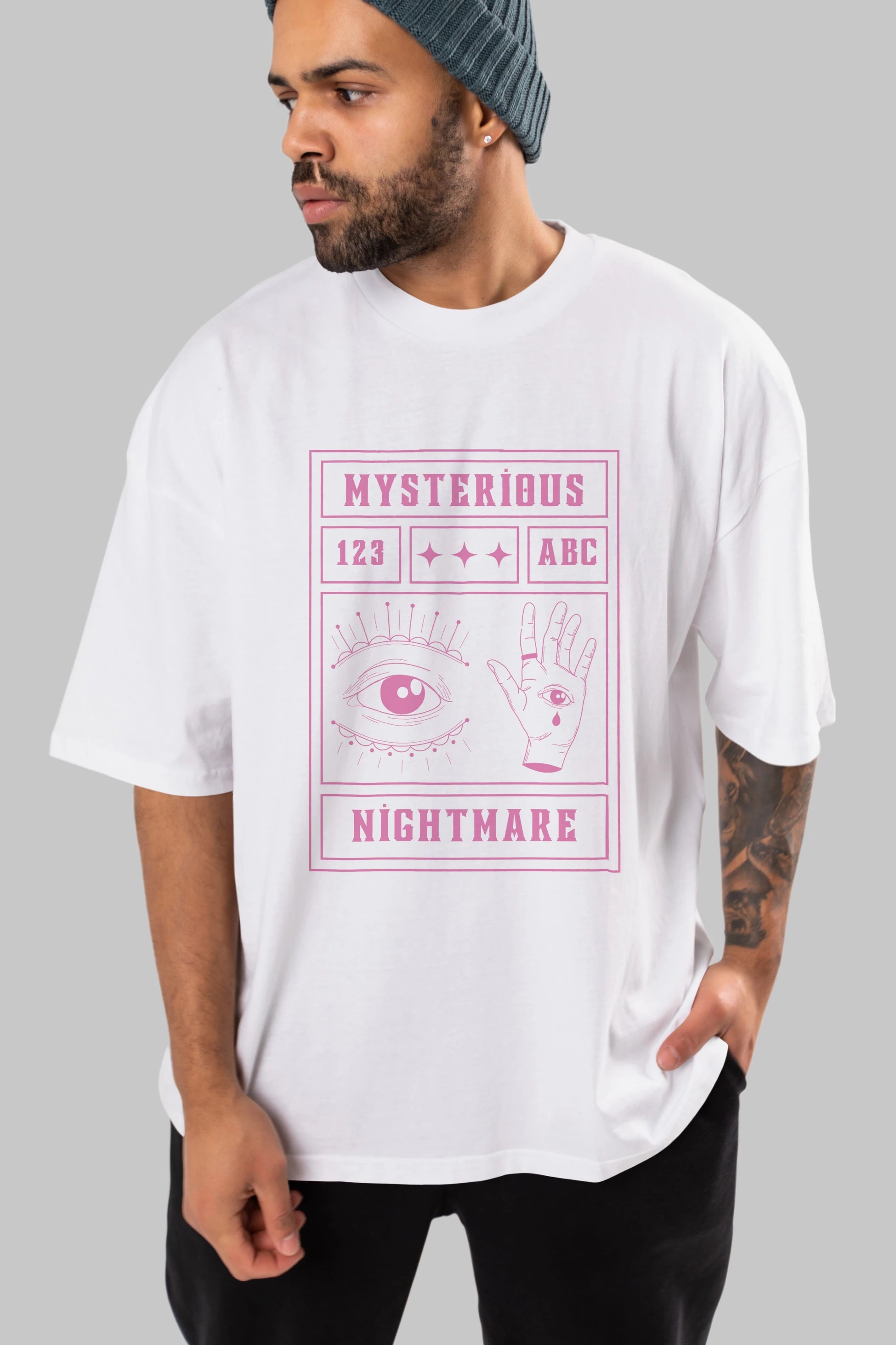 Mysterious Nightmare Ön Baskılı Oversize t-shirt Erkek Kadın Unisex