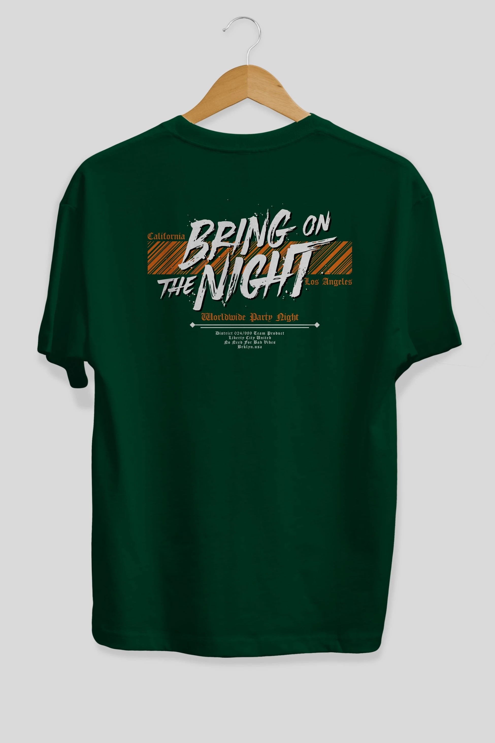 Bring on The Night Arka Baskılı Oversize t-shirt Erkek Kadın Unisex