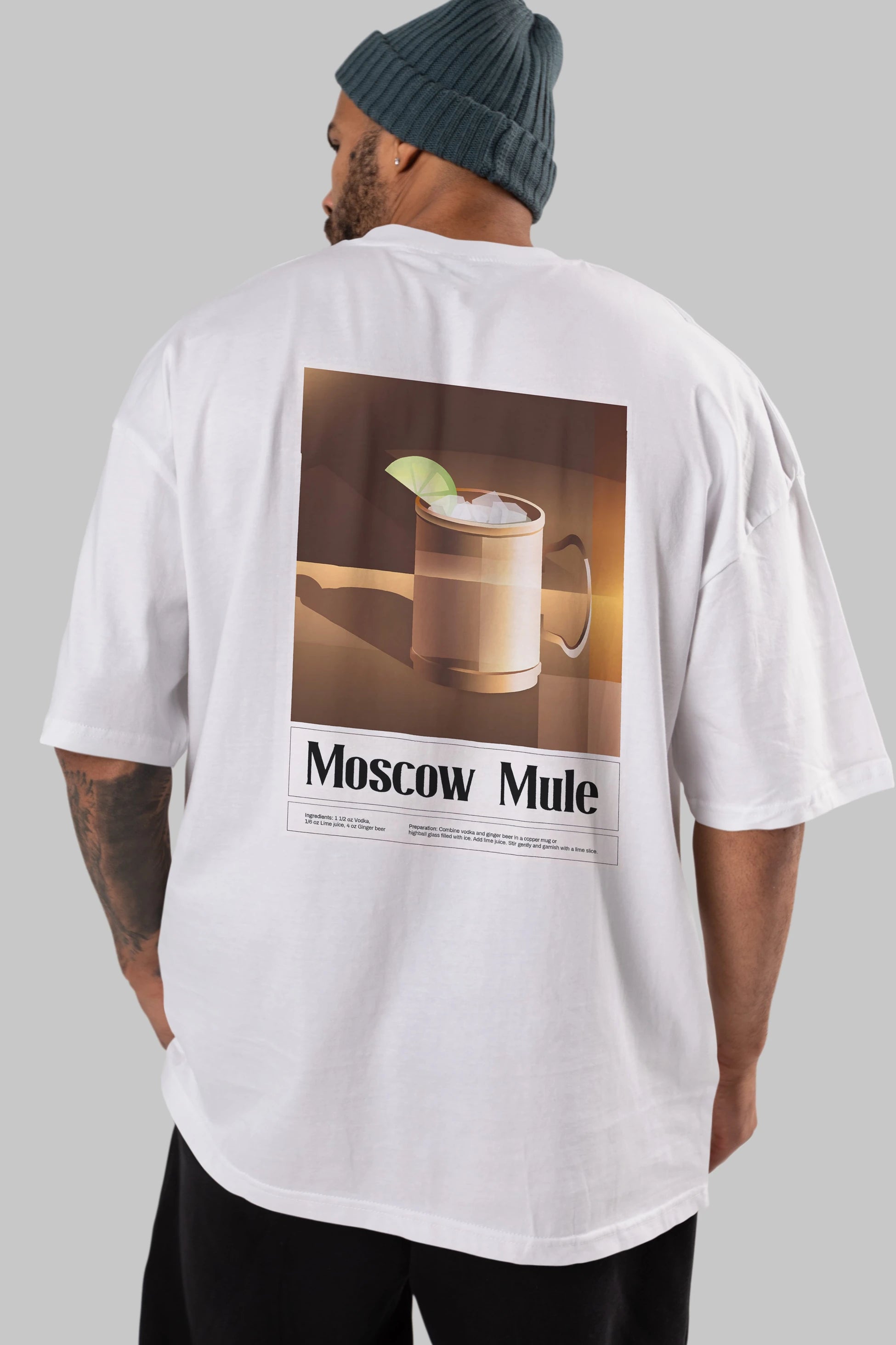 Moscow Mule 3 Arka Baskılı Oversize t-shirt Erkek Kadın Unisex %100 Pamuk Bisiklet Yaka tişort