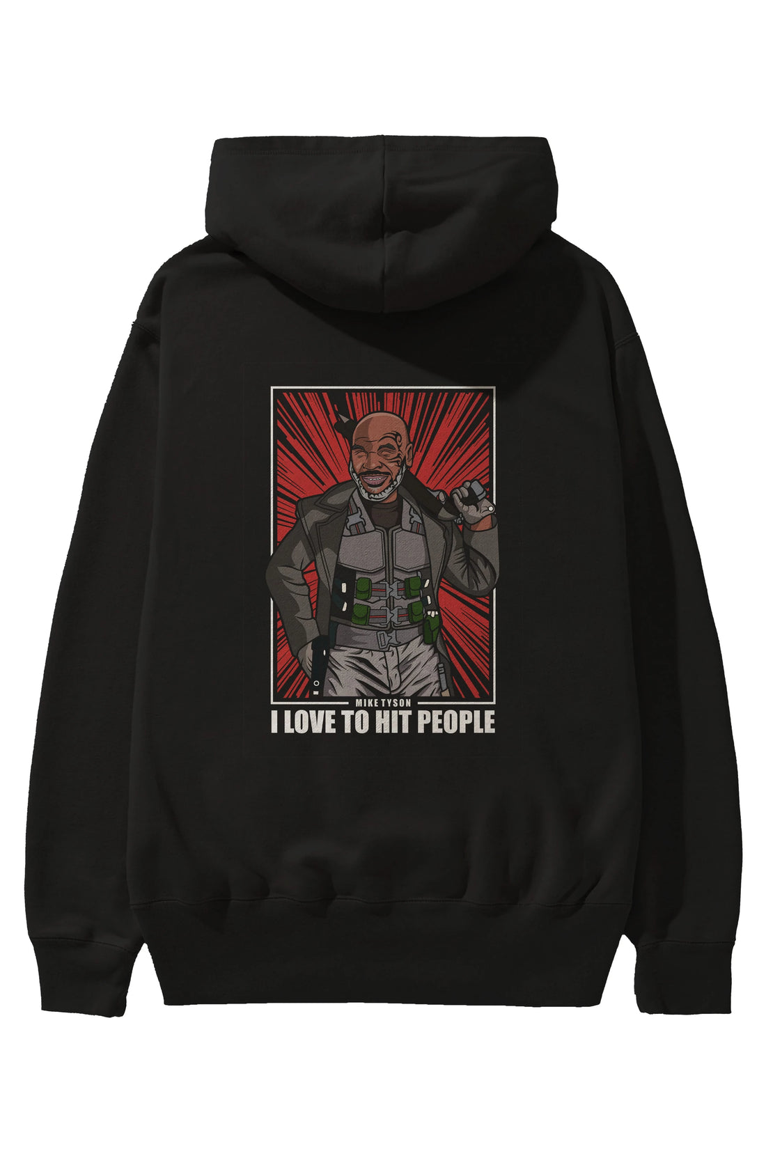 Blade Tyson Arka Baskılı Hoodie Oversize Kapüşonlu Sweatshirt Erkek Kadın Unisex