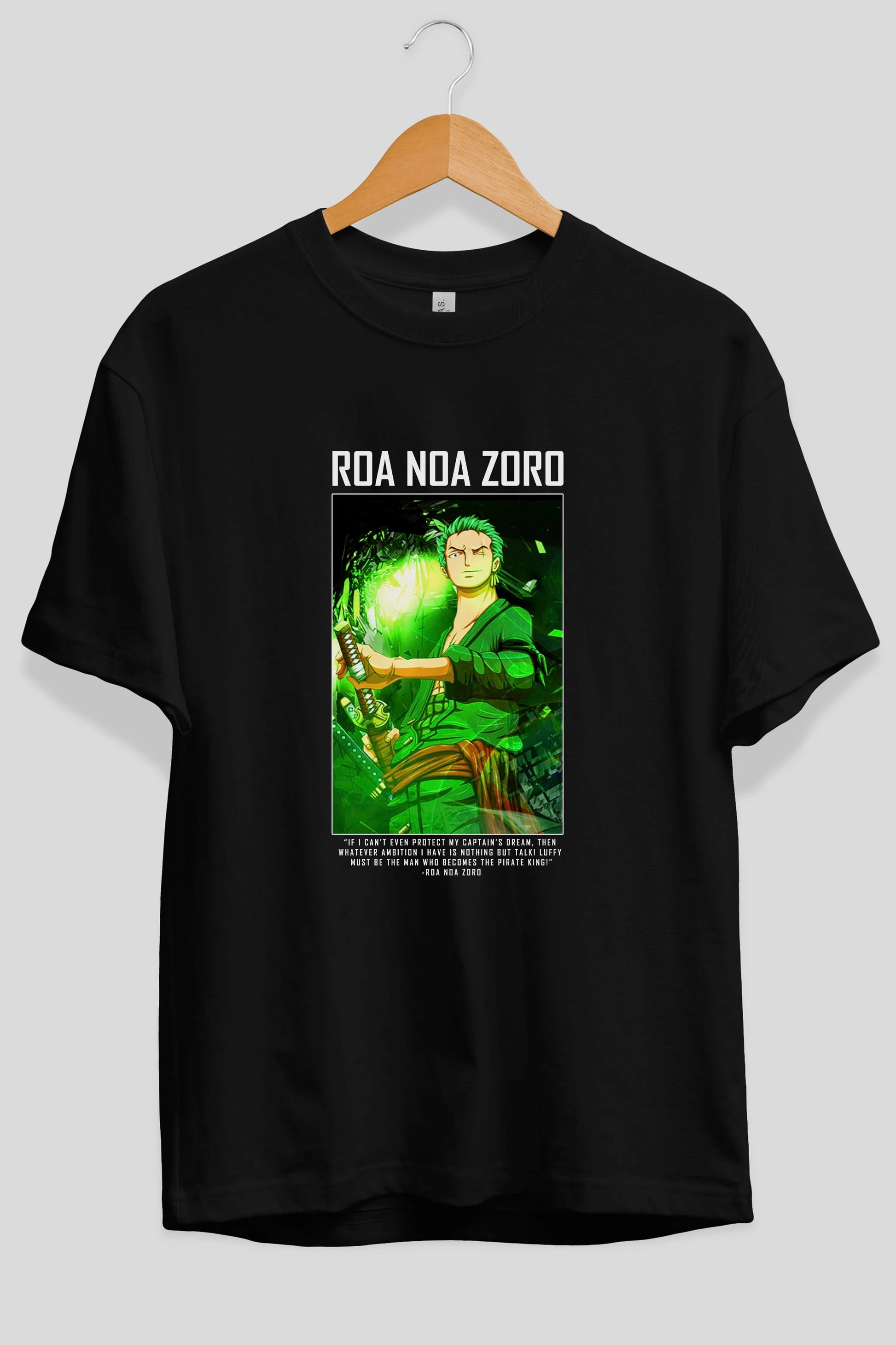 Roronoa Zoro 5 Anime Ön Baskılı Oversize t-shirt Erkek Kadın Unisex