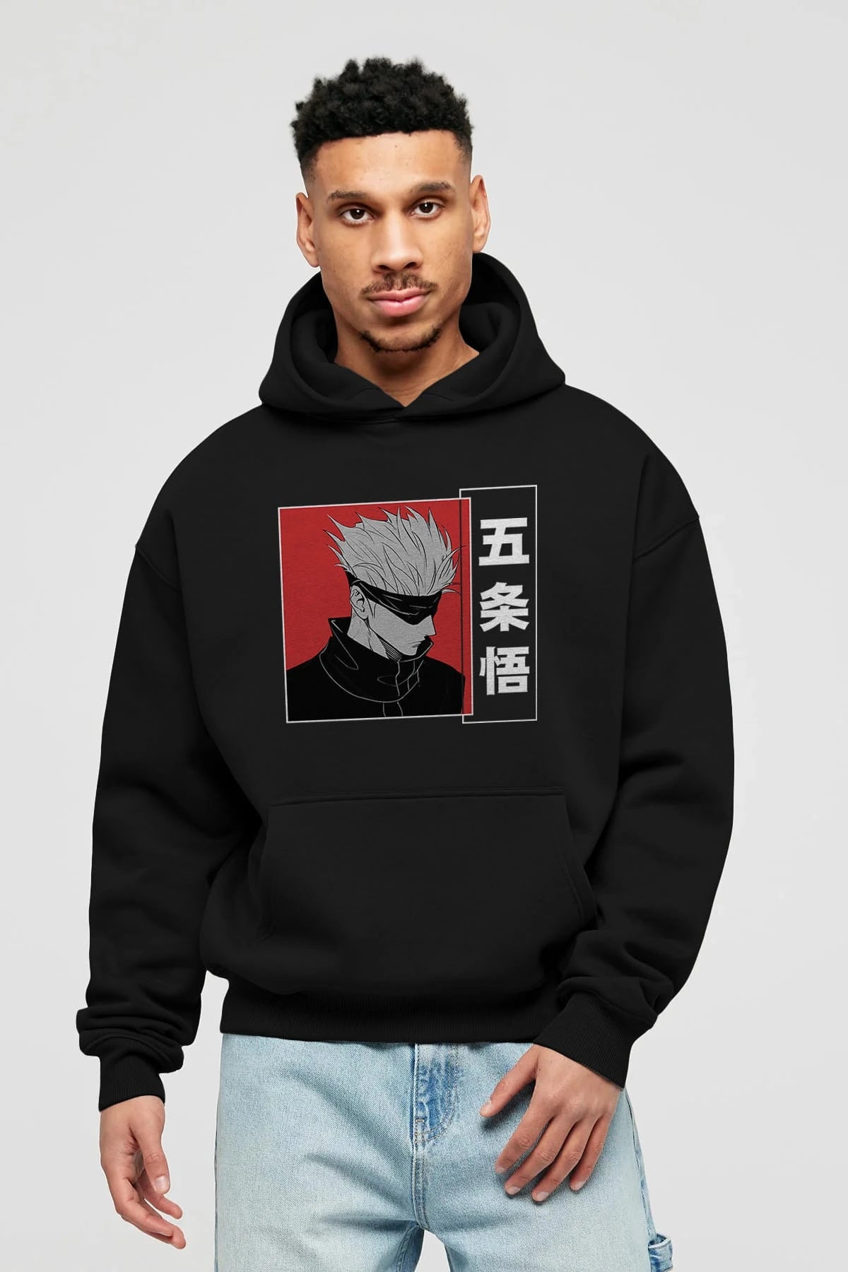JUJUTSU KAISEN 2 Anime Ön Baskılı Hoodie Oversize Kapüşonlu Sweatshirt Erkek Kadın Unisex