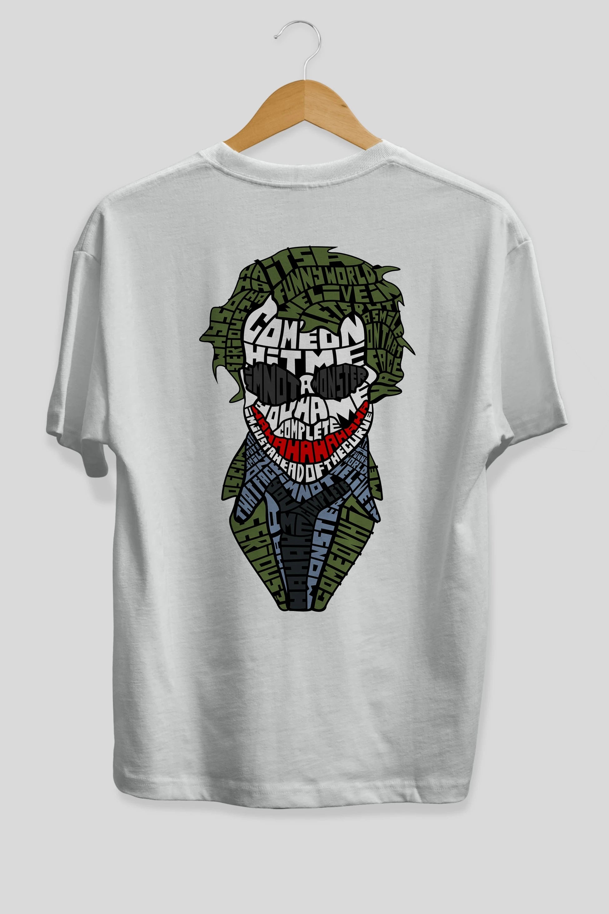 Why So Serious Arka Baskılı Oversize t-shirt %100 pamuk Erkek Kadın Unisex
