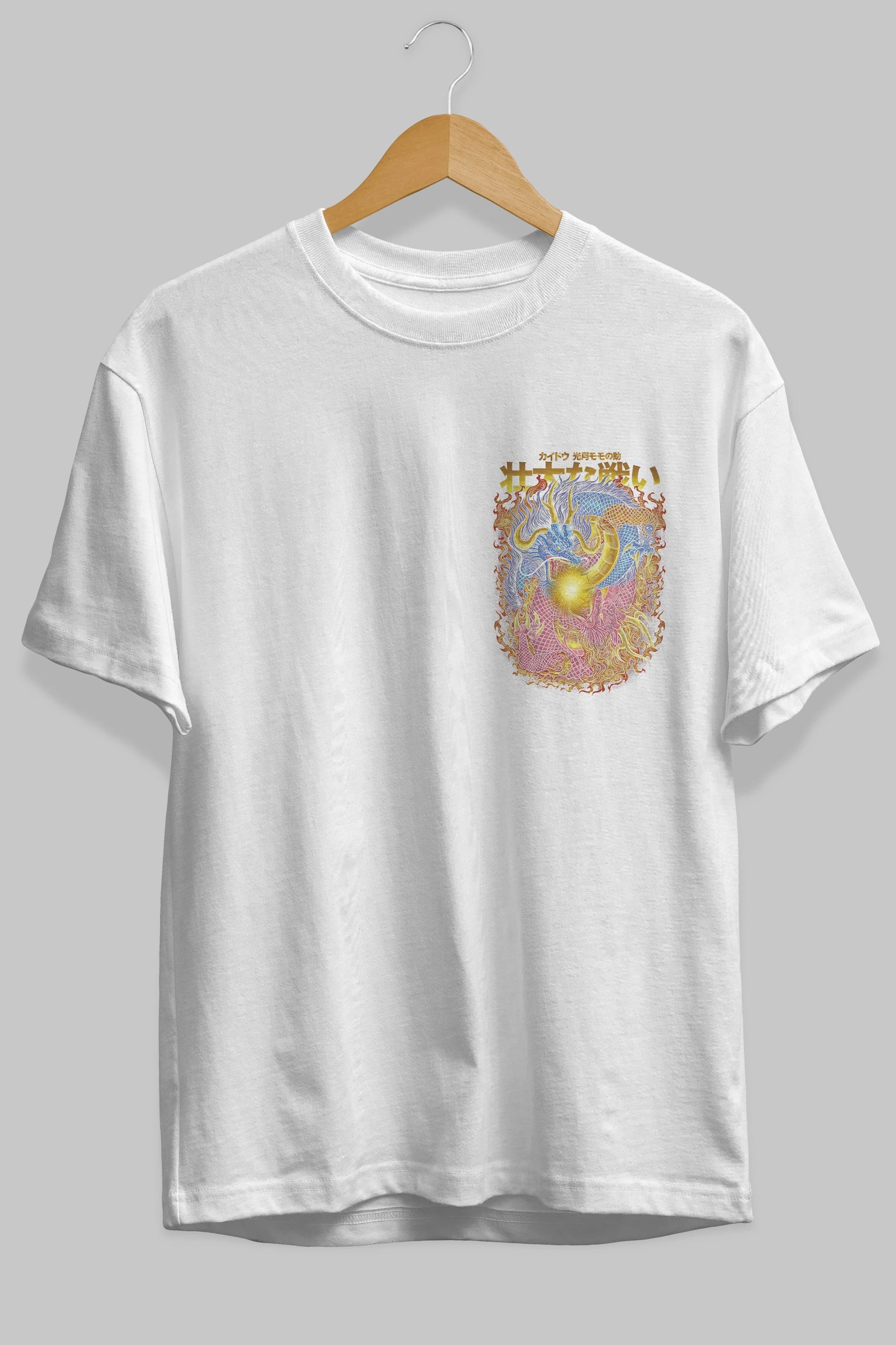 ONE PIECE (4) Ön Sol Baskılı Oversize t-shirt Erkek Kadın Unisex %100 Pamuk Bisiklet Yaka tişort