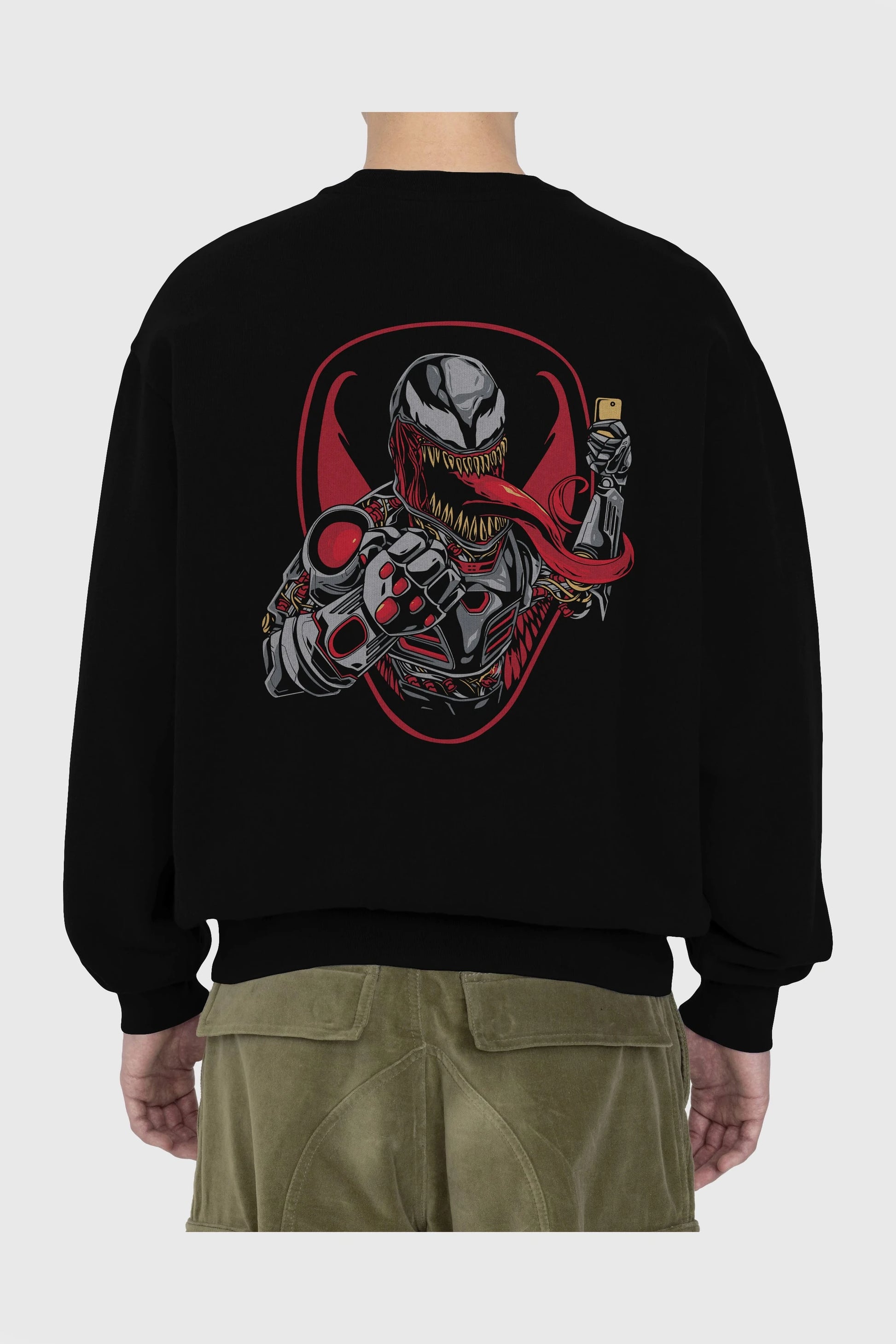 Venom (17) Arka Baskılı Oversize Sweatshirt Erkek Kadın Unisex