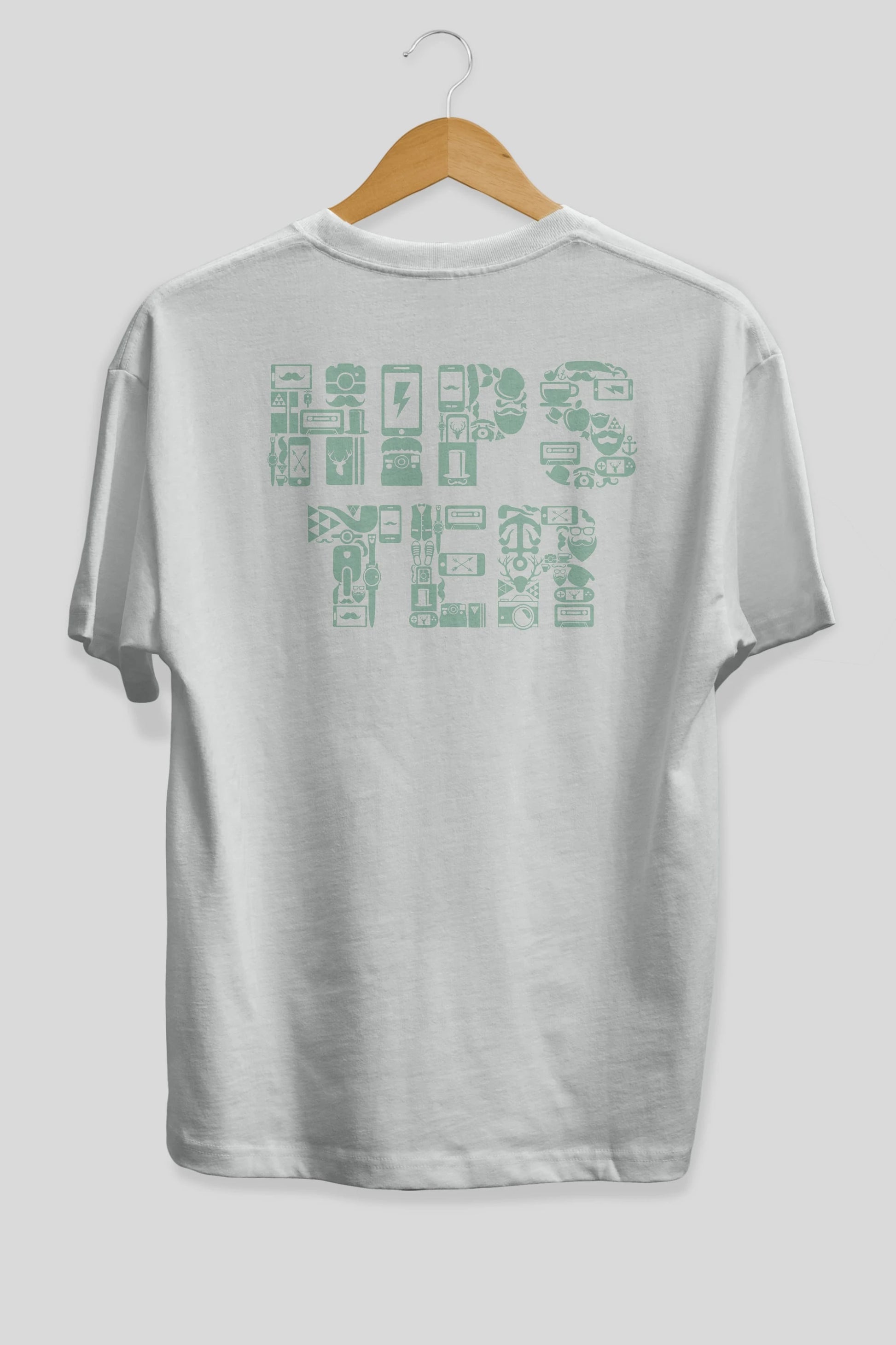 HIPSTER Arka Baskılı Oversize t-shirt %100 pamuk Erkek Kadın Unisex