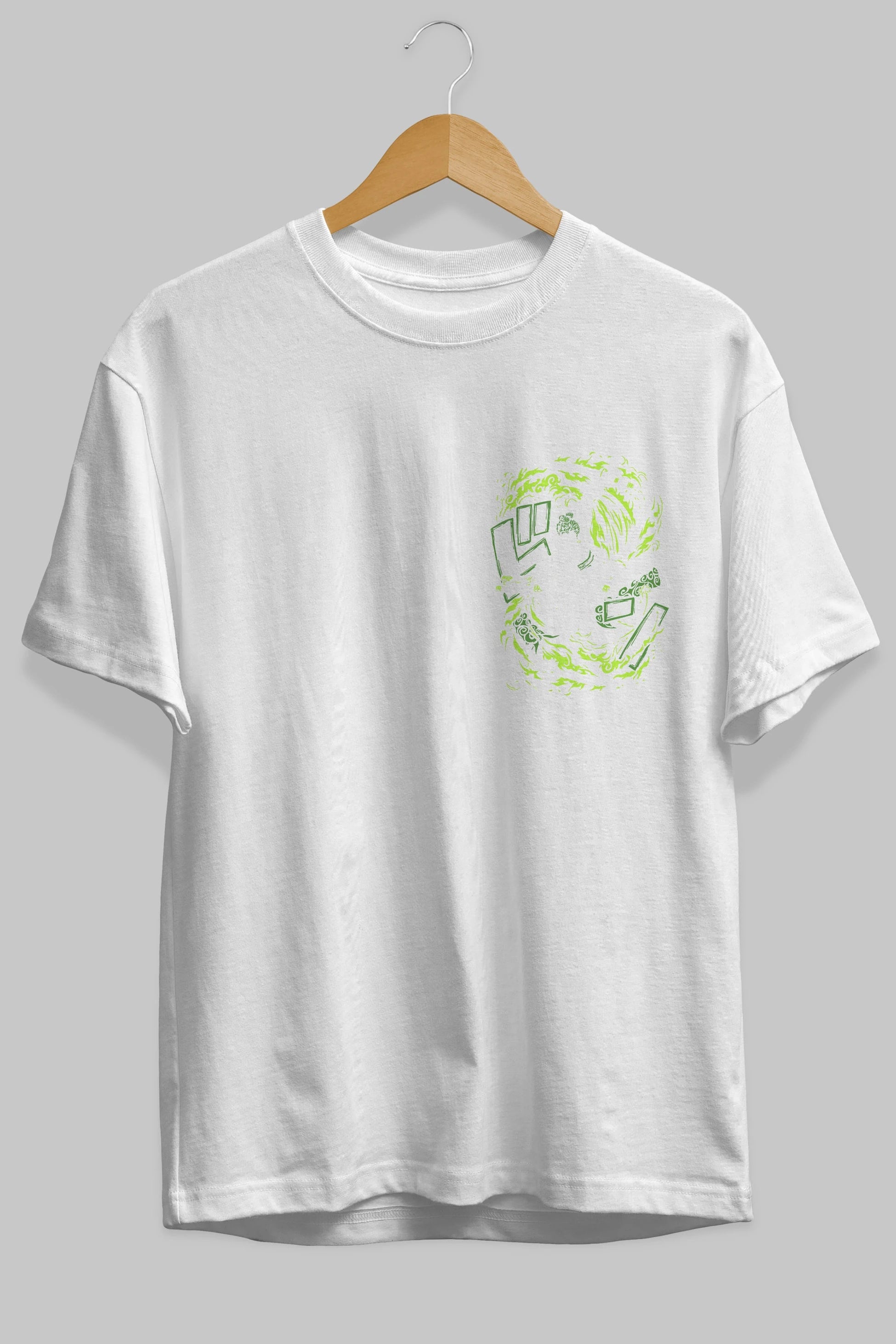 ZORO-ONE PIECE (2) Ön Sol Baskılı Oversize t-shirt Erkek Kadın Unisex %100 Pamuk Bisiklet Yaka tişort
