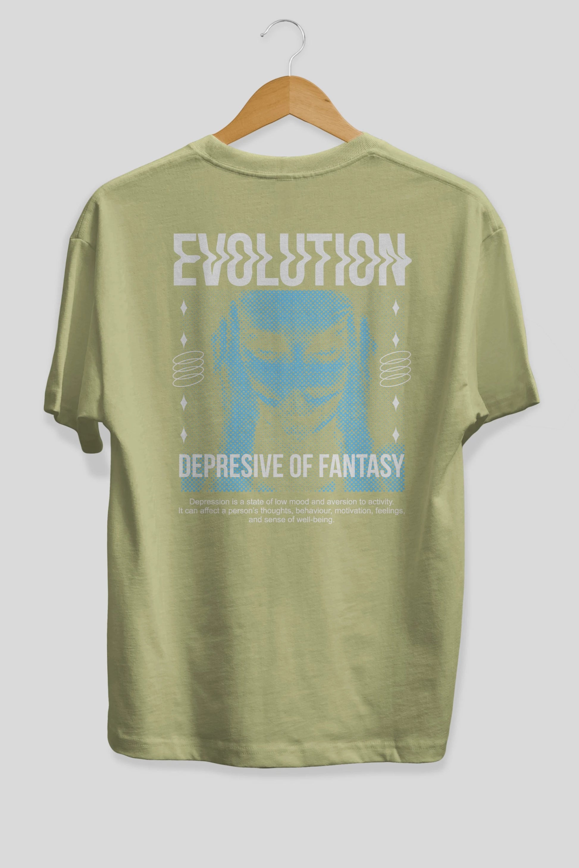 Evolution Arka Baskılı Oversize t-shirt Erkek Kadın Unisex