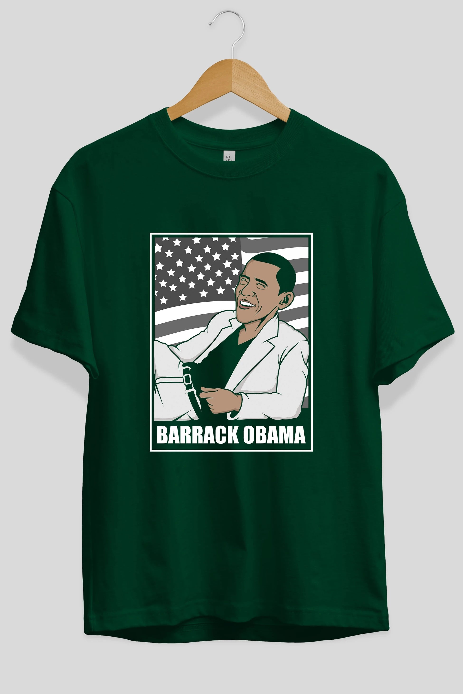 Obama Thriller Ön Baskılı Oversize t-shirt Erkek Kadın Unisex %100 Pamuk tişort