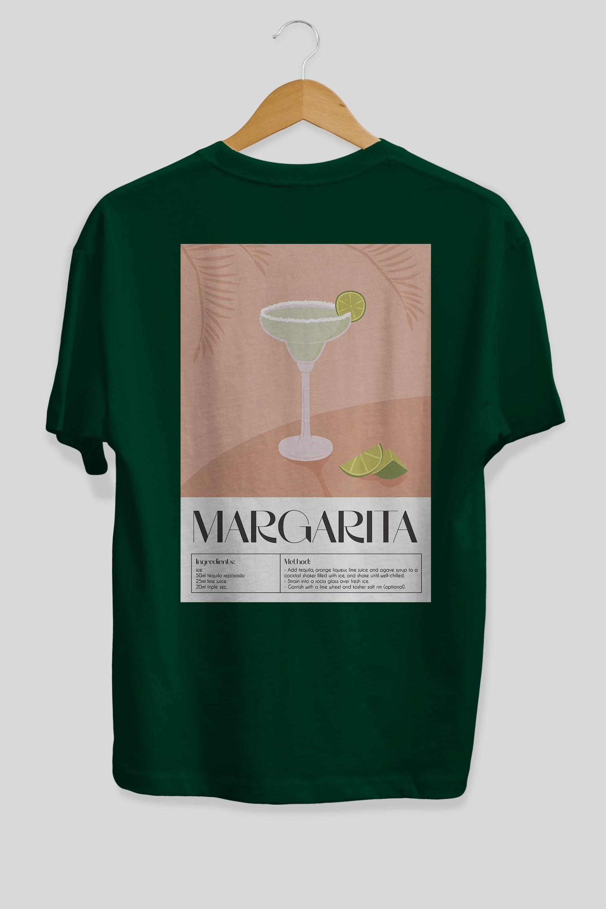 Margarita 5 Arka Baskılı Oversize t-shirt Erkek Kadın Unisex %100 Pamuk Bisiklet Yaka tişort
