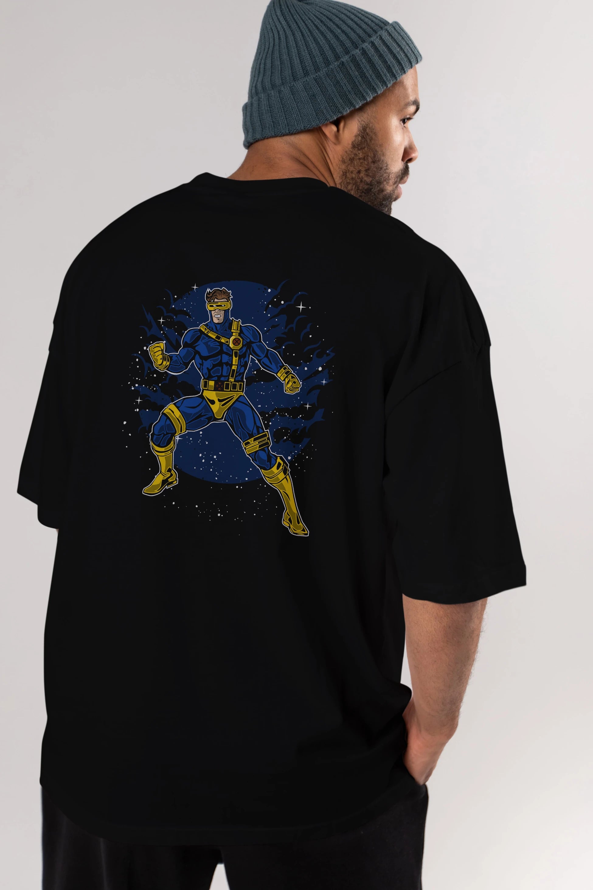 CYCLOPS Arka Baskılı Oversize t-shirt Erkek Kadın Unisex %100 Pamuk